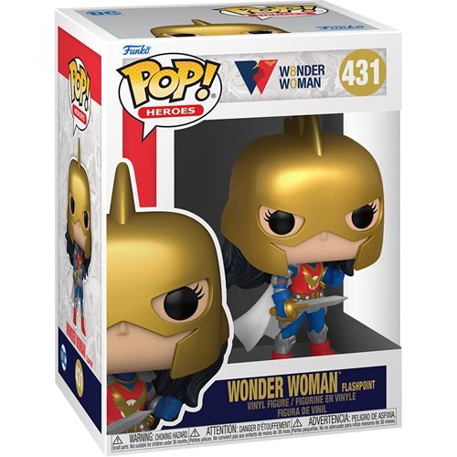 DC Comics Wonder Woman Flashpoint Pop! Vinyl Figure - 80th Anniversary Collectible for Fans & Gifts | Perfect for Display, Comic Conventions & Superhero Decor