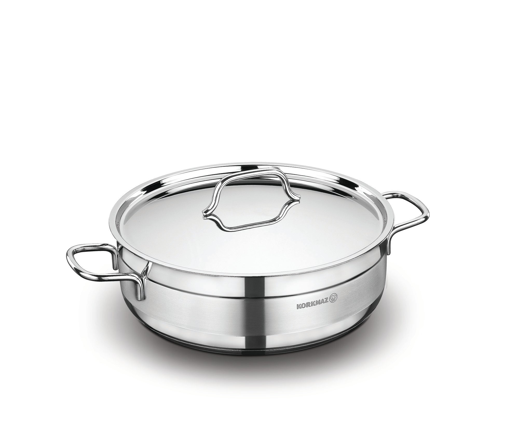 3.5L Stainless Steel Low Pot with Lid - 9.5x3 Inches - Perfect for Camping, Picnics & Outdoor Cooking