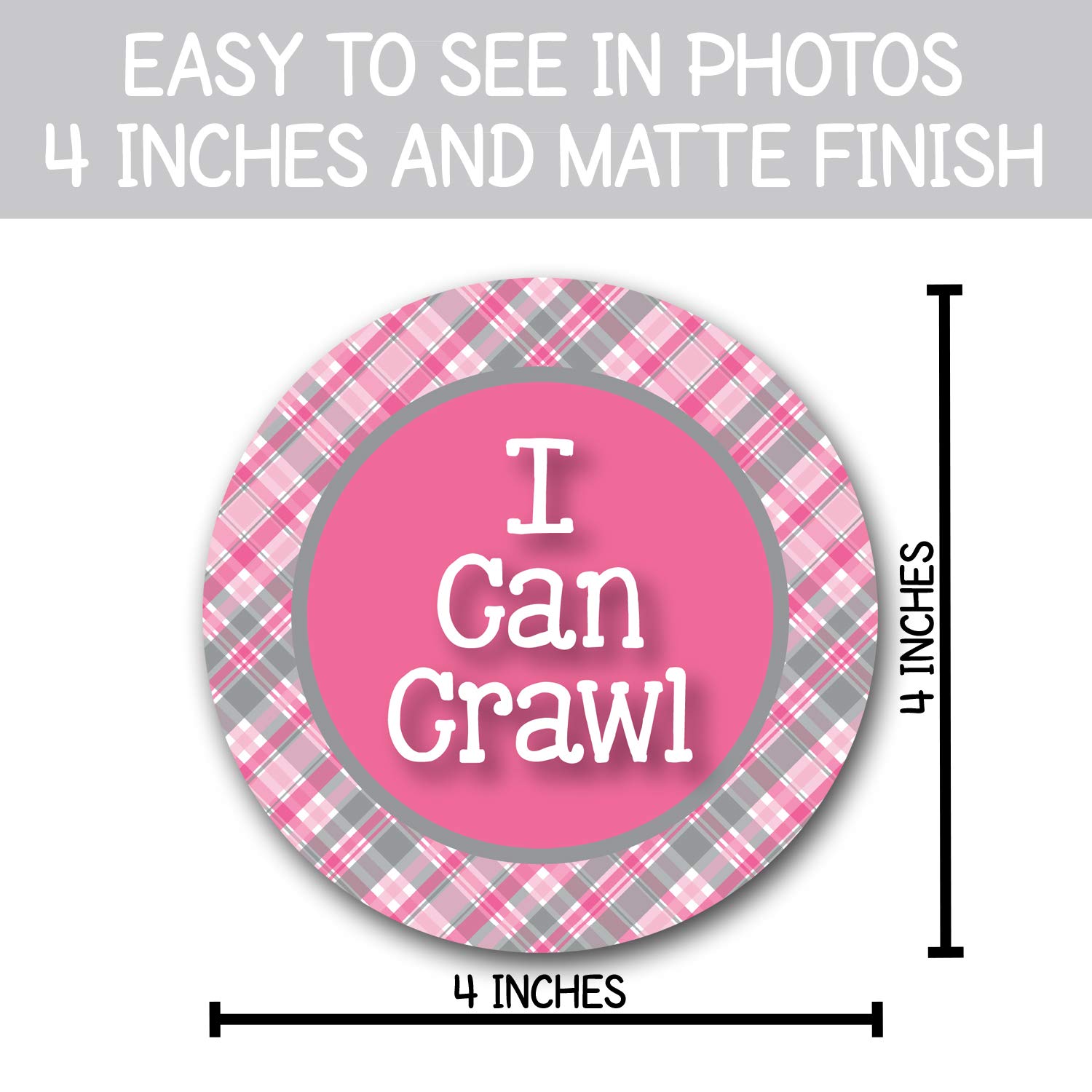 Baby Girl Monthly Milestone Stickers - Adhesive Photo Props for Newborn Growth Tracking - Perfect for Baby's First Year, Monthly Photos, Scrapbooking & Nursery Decor