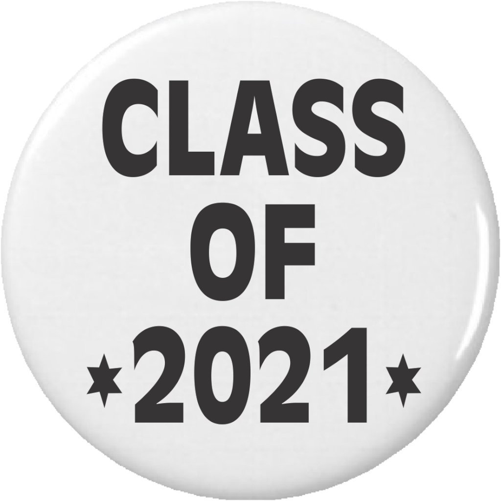 Class of 2021 Graduation Pinback Button - Commemorative School Badge for High School & College Graduates - Perfect for Yearbooks, Caps & Graduation Gifts