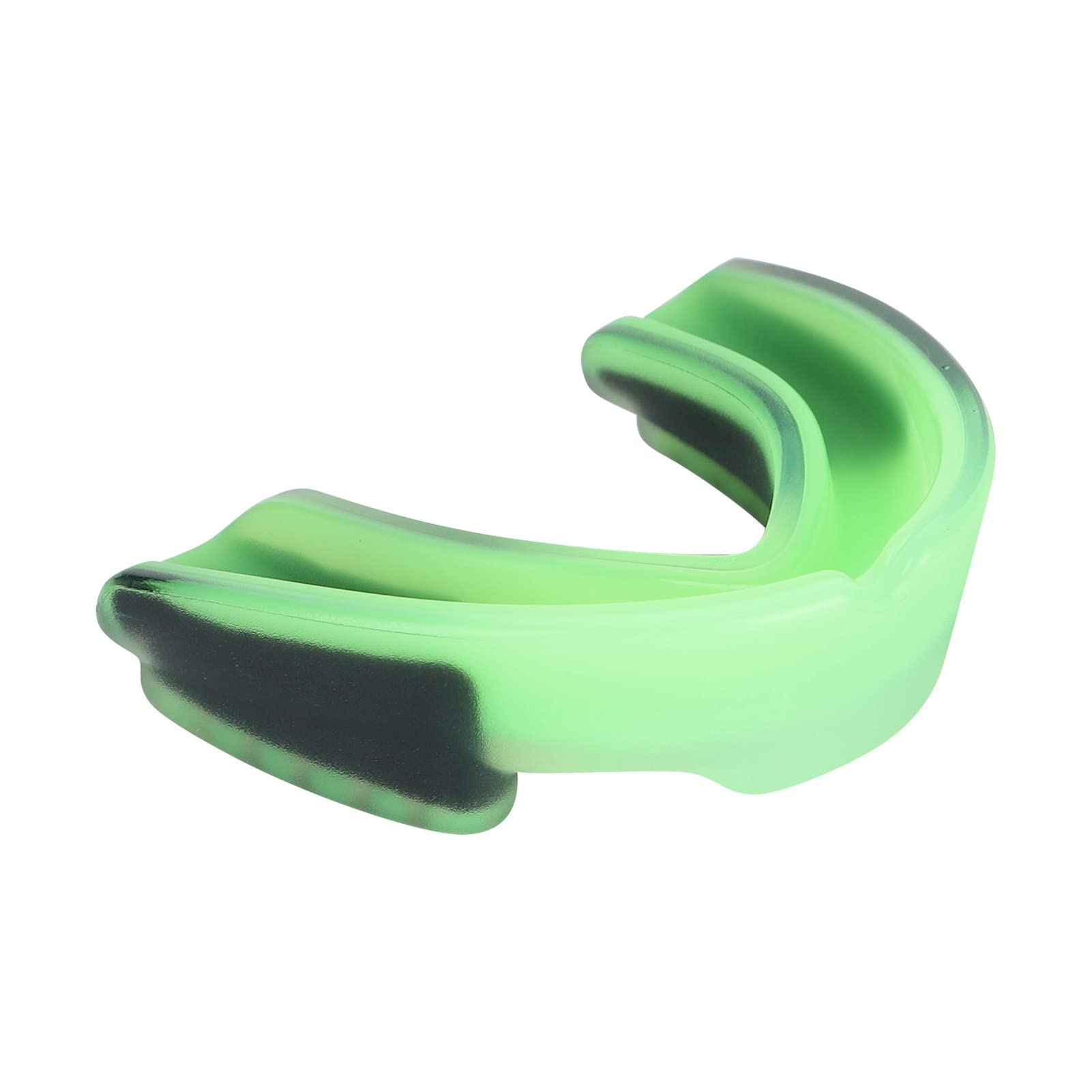 Shock-Absorbing Sports Mouth Guard for Hockey, Lacrosse, Boxing & Basketball - Protective Teeth Guard with Storage Box (Green/Black) - Perfect for Contact Sports & High-Impact Activities