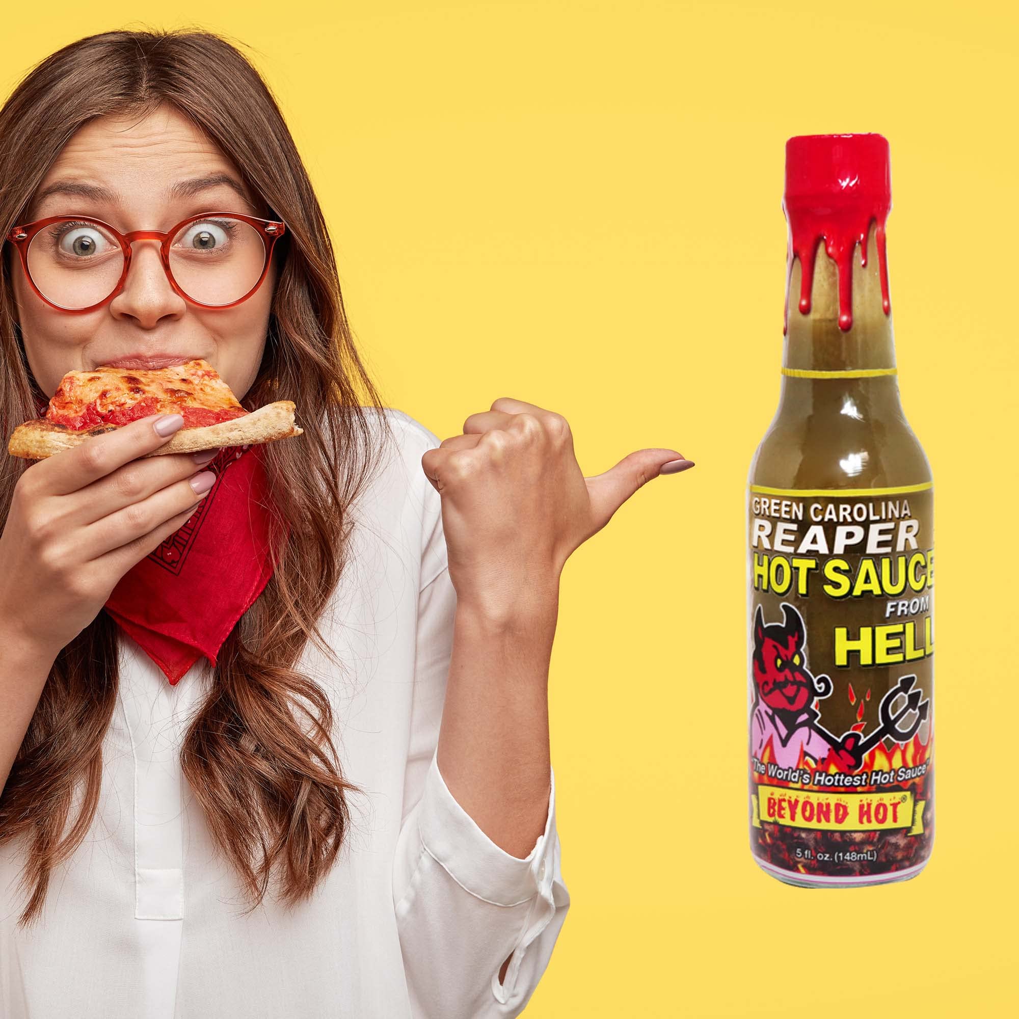 Carolina Reaper Hot Sauce - 5oz Gourmet Extra Hot Sauce for Chicken Wings, Tacos & BBQ - World's Hottest Pepper Sauce for Spicy Food Lovers - Perfect for Cooking, Grilling & Gifting