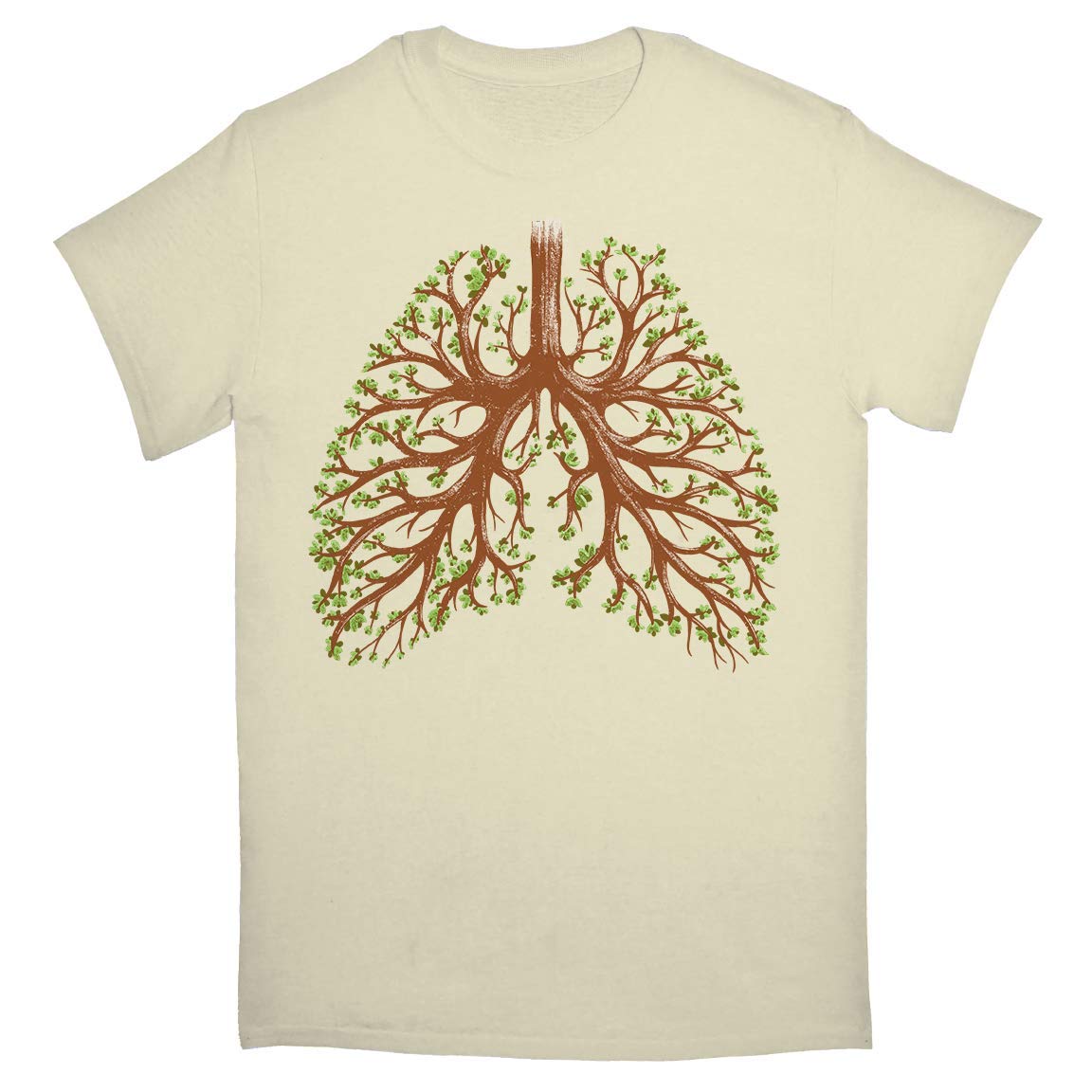 Northern Sun Breathe Trees Lungs Graphic T-Shirt - Eco-Friendly Nature Inspired Tee for Outdoor Enthusiasts & Environmental Activists