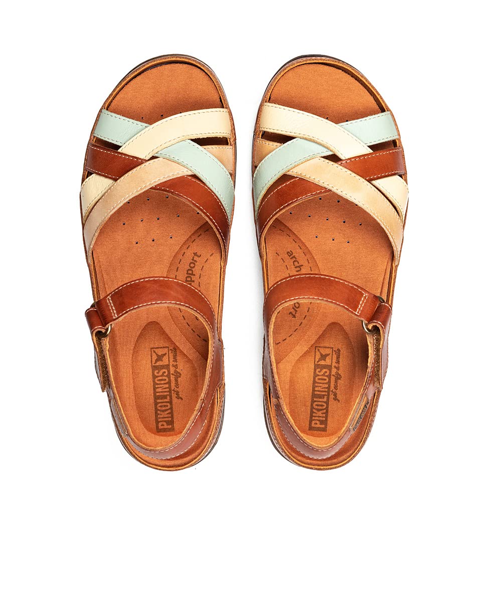 PIKOLINOS Women's Leather Wedge Sandals - Granada Style Comfortable Slip-On for Summer, Beach & Casual Outings