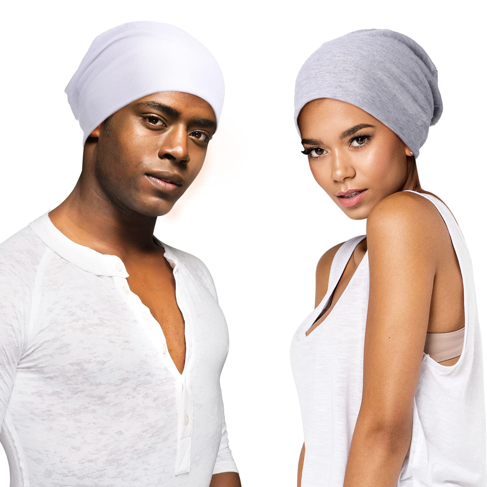 5 Pack Unisex Slouchy Beanie Hats for Men & Women - Lightweight Summer Knit Caps, Baggy Soft Chemo Sleep Hats for Cancer Patients - Perfect for Outdoor Activities, Travel & Relaxing at Home
