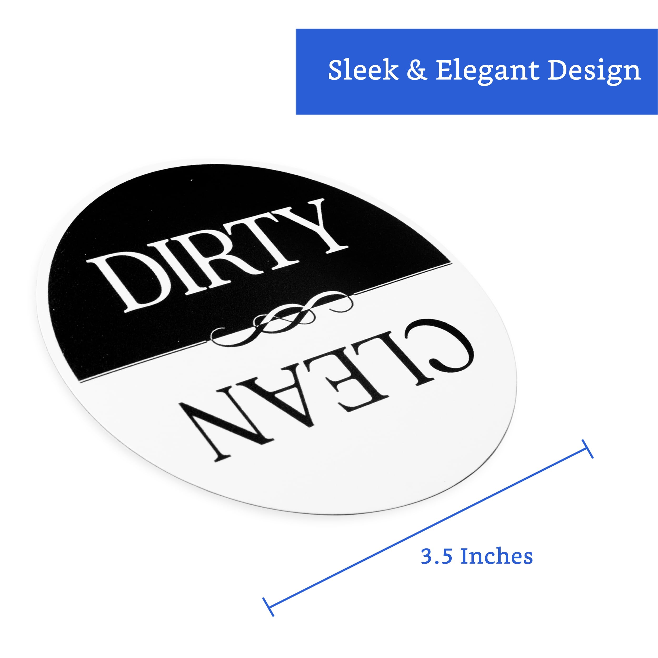 Dishwasher Magnet Clean Dirty Sign - 3.5 Inch Magnetic Indicator for Dishwasher Door - Kitchen Accessories for Home Organization | Perfect for Apartments, Offices & RVs