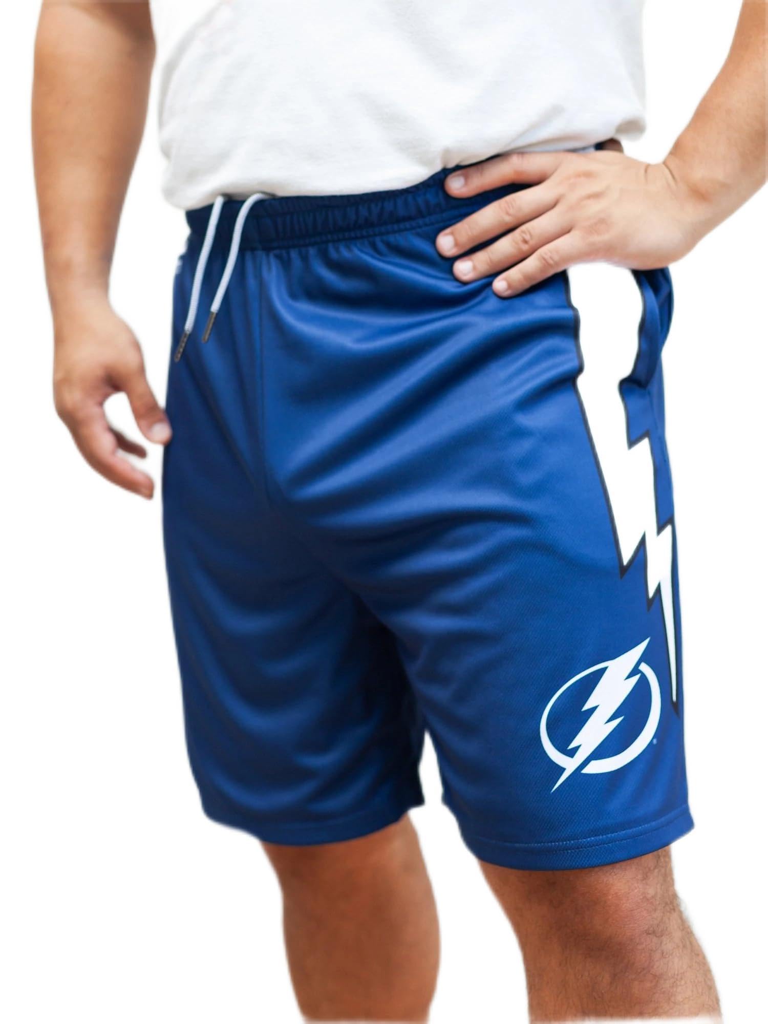Tampa Bay Lightning NHL Hockey Shorts - Breathable Mesh Sports Shorts for Men & Women - Perfect for Hockey Games, Training & Casual Wear
