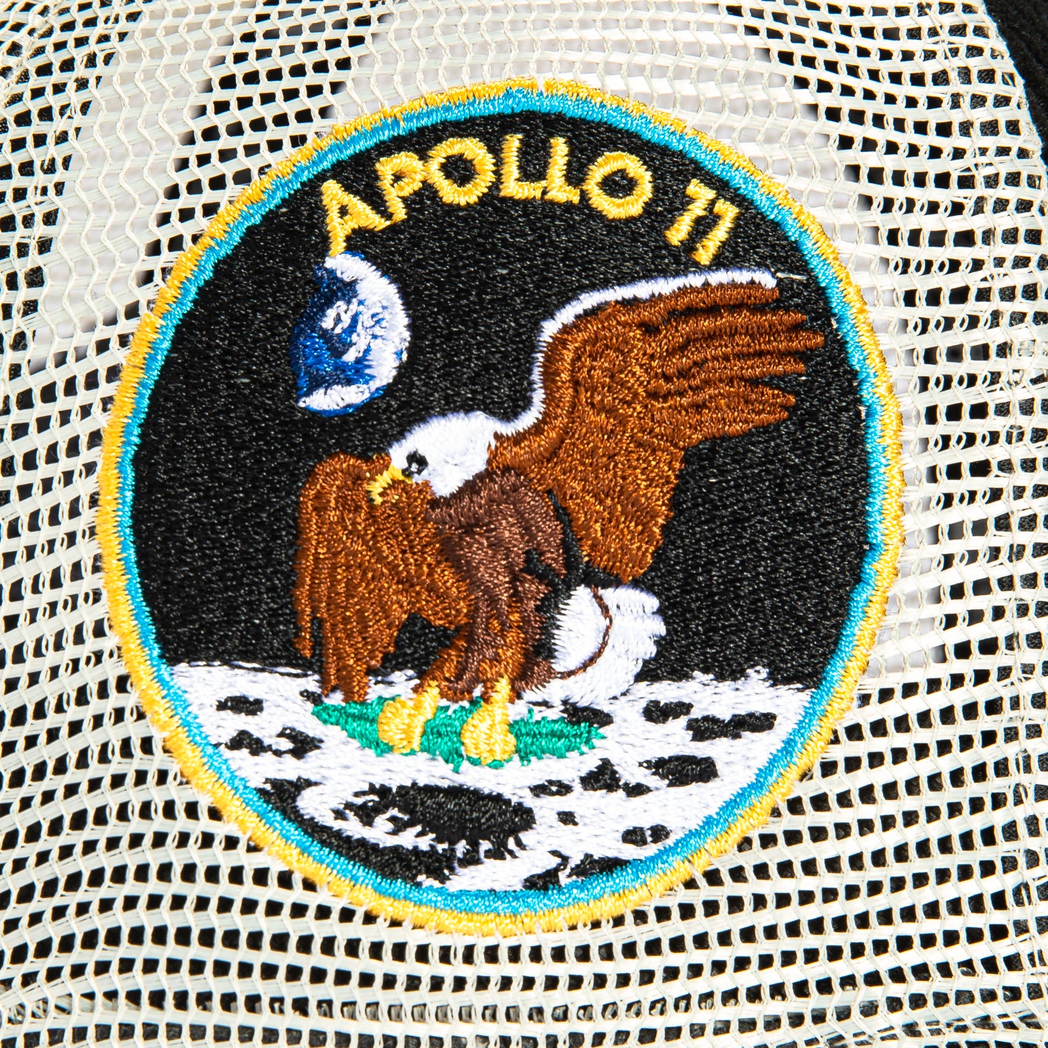 New Era 9Forty A-Frame Corduroy Rope Houston Astros Apollo 11 Patch Snapback Trucker BP Hat - Black & Stone | Baseball Cap for Men, Women | Game Day, Casual Wear, Sports Fan Gift