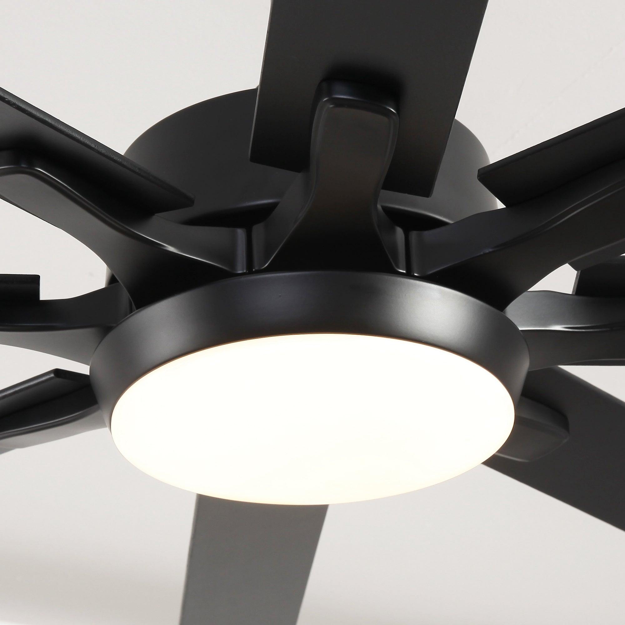 65 Inch Teresa Modern Double Sided Blades Ceiling Fan with Remote Control and LED Light - Perfect for Living Room, Bedroom, and Outdoor Patio Cooling