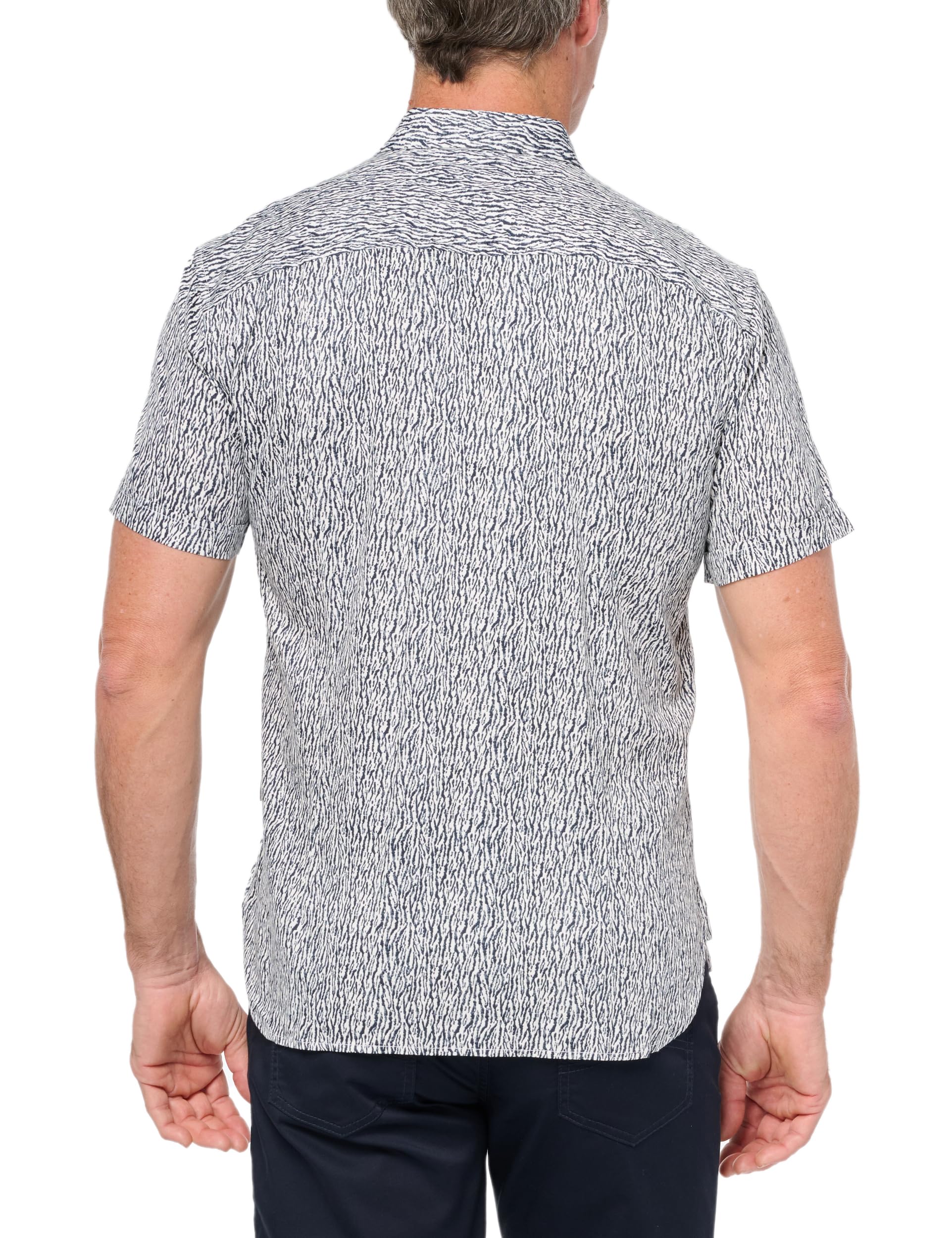 John Varvatos Men's Loren Button-Down Shirt - Casual & Dressy Long Sleeve Oxford for Work & Date Nights