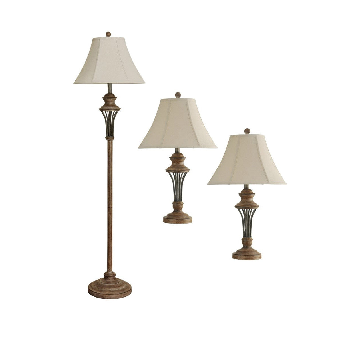Moraga Lamp Trio - Modern LED Table Lamps Set of 3 for Living Room, Bedroom & Office - Energy Efficient Lighting with Touch Control (Black/Gold)