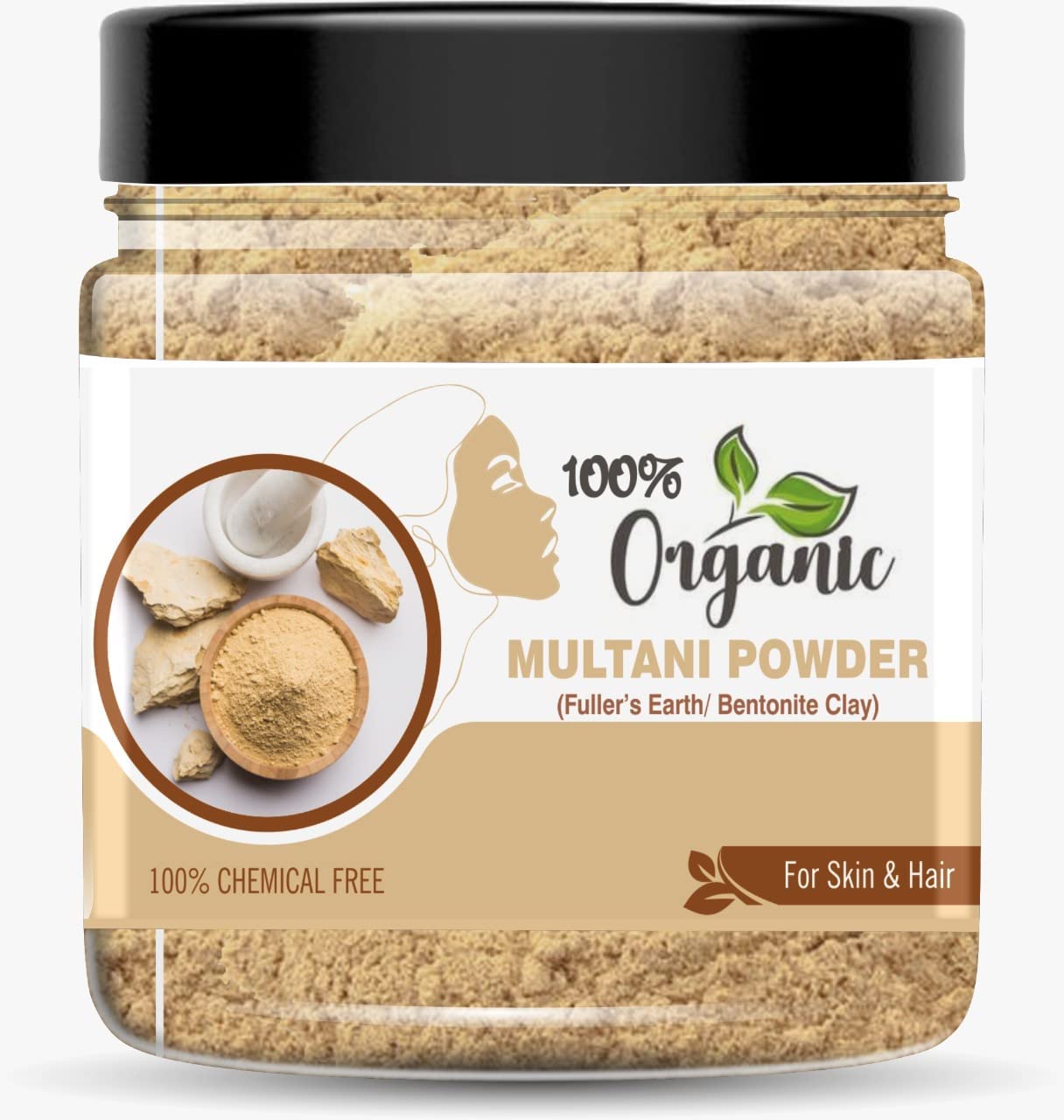 Organic Pure Multani Mitti Powder (Fuller's Earth) - 350g Natural Clay Mask for Glowing Skin | Deep Cleansing, Oil Control & Acne Treatment | Perfect for DIY Face Packs & Spa Days