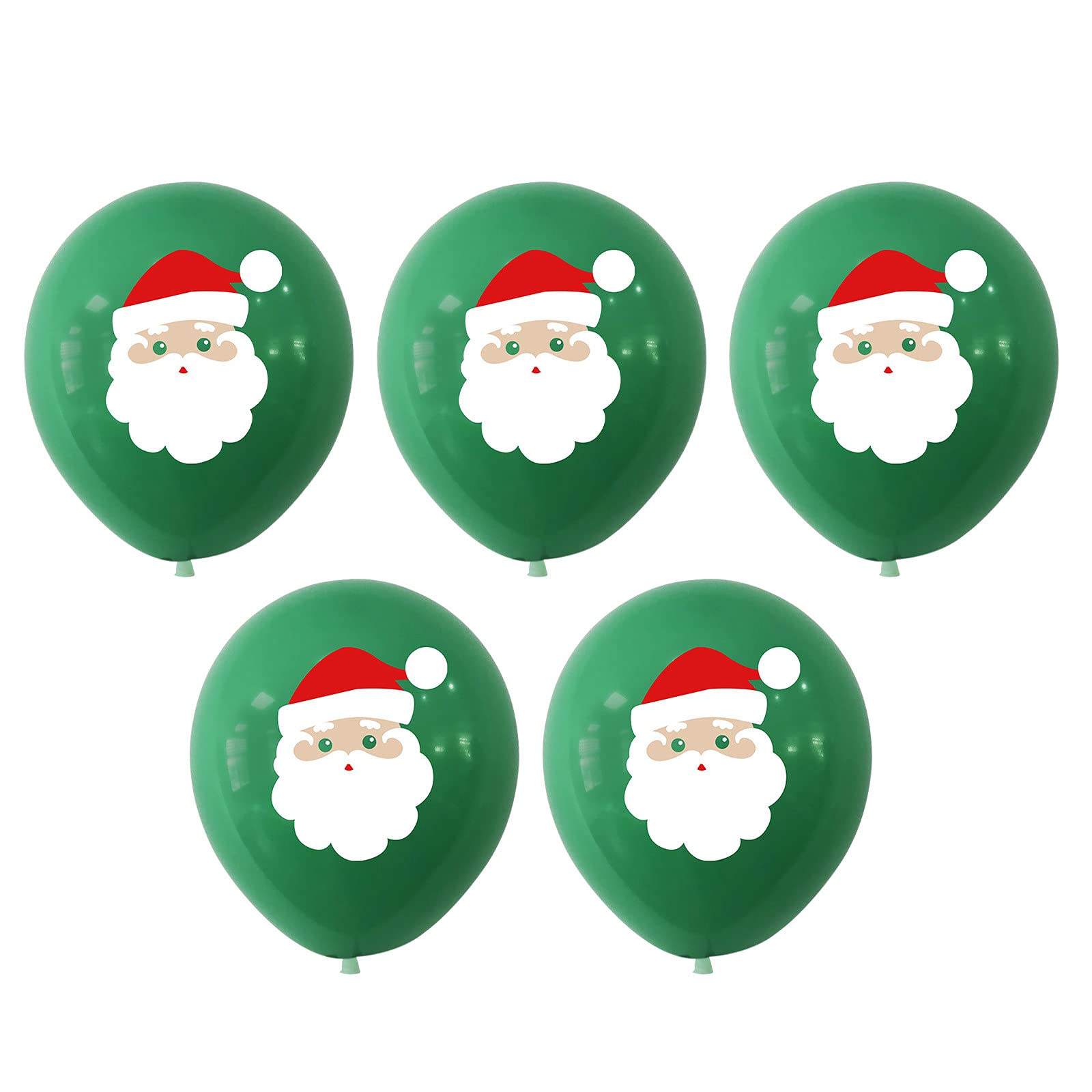 Santa Decoration Tree Latex Printed Christmas Balloons - Holiday Party Decorations for Home, Xmas Tree, Festive Streamers & Flags