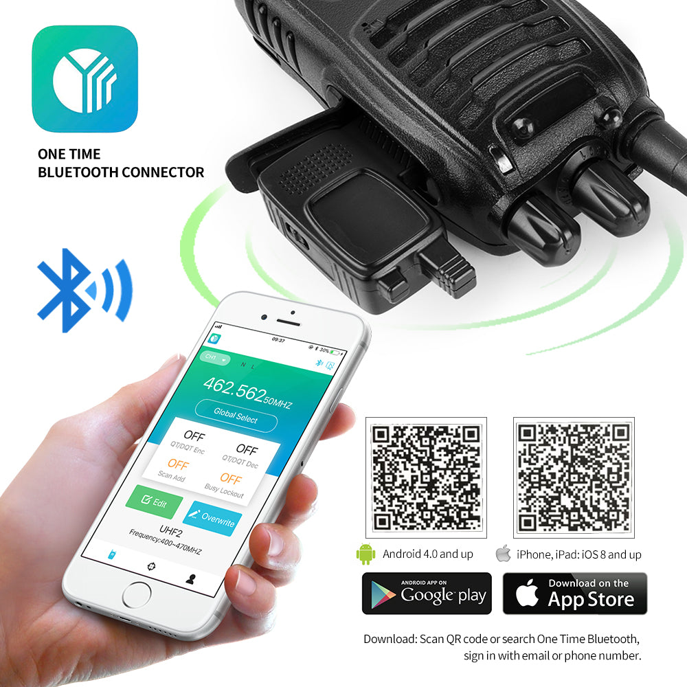 Baofeng 888S Wireless Bluetooth Programming Adapter - AS001 Bluetooth Dongle for Easy Radio Programming | Perfect for HAM Radio Enthusiasts & Emergency Communication