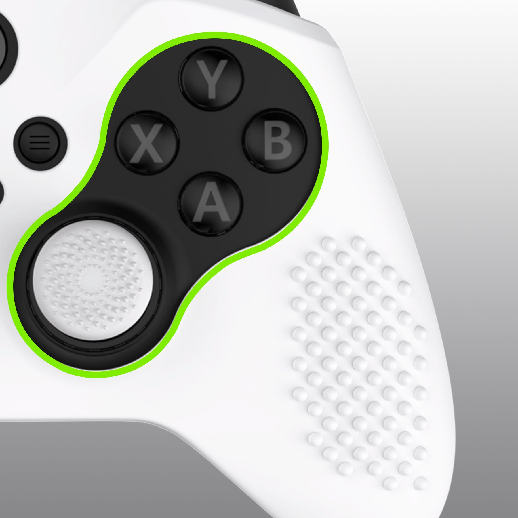 eXtremeRate PlayVital Anti-Slip Silicone Cover for Xbox One Elite Series 2 Controller (Model 1797 & Core) - Soft Protective Skin with Thumb Grips & Analog Caps | Enhanced Grip for Gaming, Streaming & Esports | XBOWP0059GC
