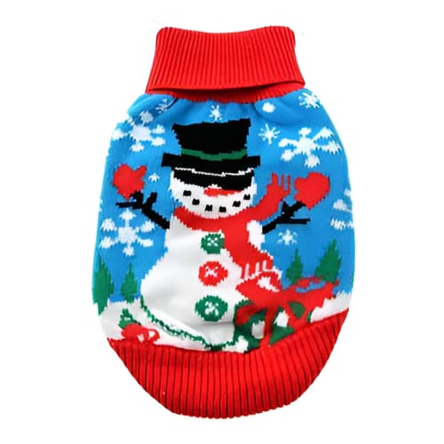 Ugly Snowman Holiday Dog Sweater - Festive Christmas Pet Apparel for Small & Medium Dogs - Perfect for Winter Photos & Family Gatherings