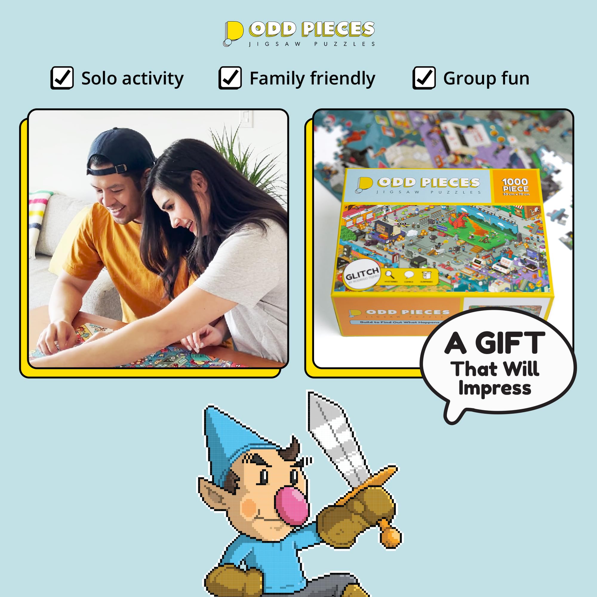 Glitch Mystery Jigsaw Puzzle - 1,000 Piece Storytelling Puzzle with Secret Ending & Comics - 19.7'' x 27.6'' Frameable Magic Puzzle Art for Adults & Kids - Perfect for Family Game Nights, Brain Teasers & Home Decor