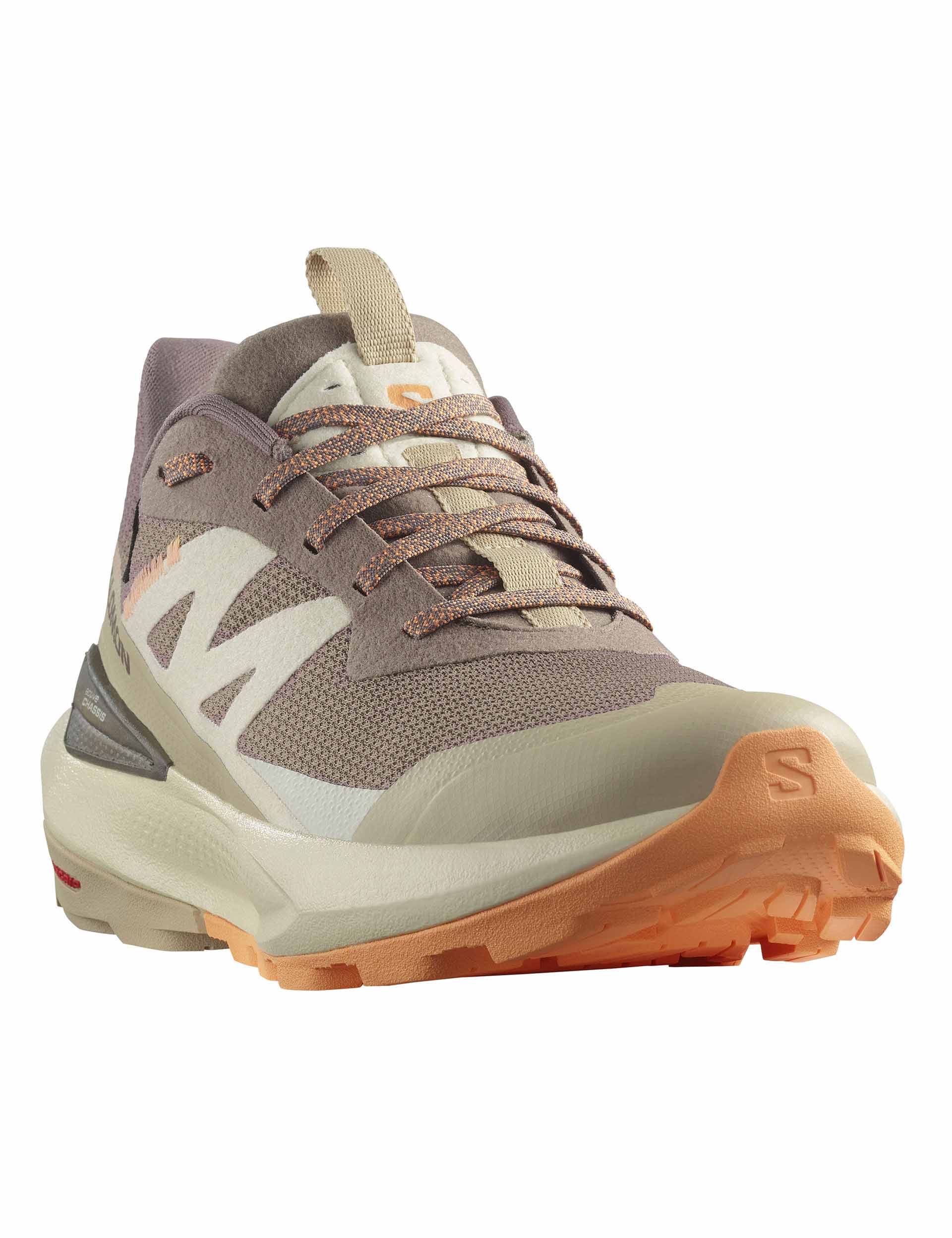 Elixir Activ Gore-Tex Hiking Shoes - Falcon/White Pepper/Papaya Colors | Waterproof & Breathable for Outdoor Adventures