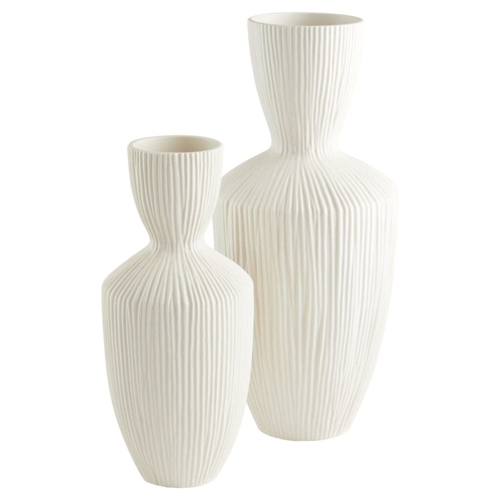 Cyan Design 11209 Bravo Vase - Large White Ceramic Vase for Home Decor, Wedding Centerpiece, and Living Room Table Decor