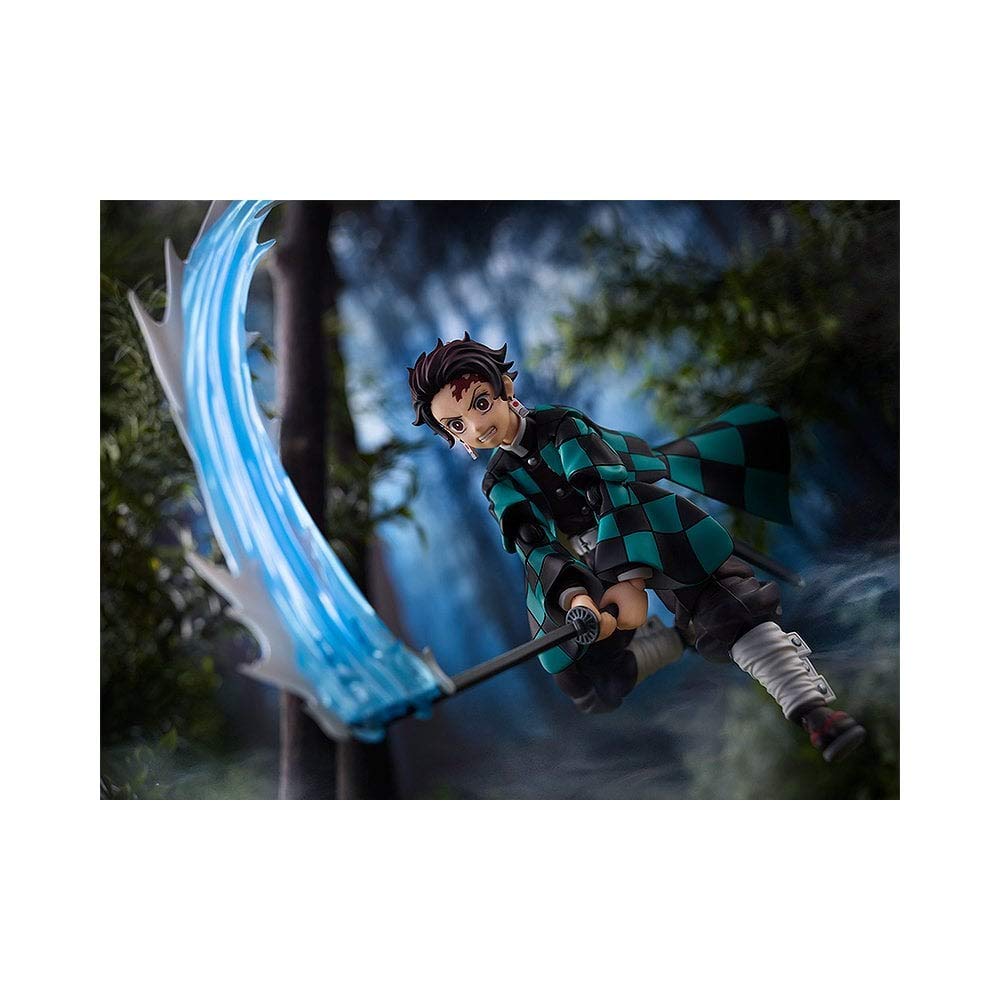 Max Factory Demon Slayer Tanjiro Kamado Deluxe Figma Action Figure - Anime Collectible Toy for Fans & Gift - Perfect for Display, Cosplay & Roleplay