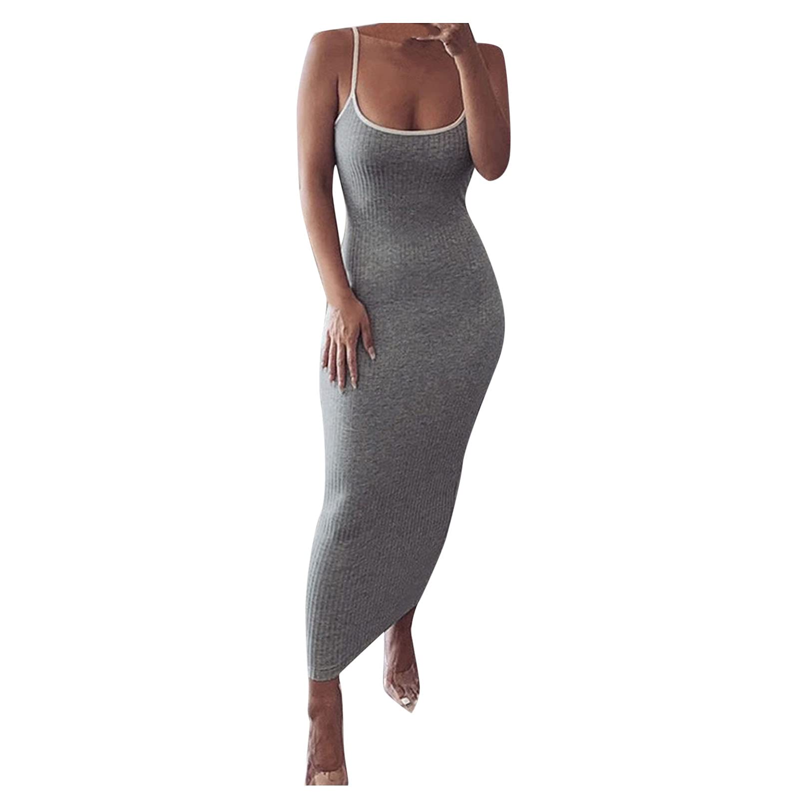 ETHKIA Women's Contrast Color Sling Back Dress - Sexy Slim Fit Casual Summer Dress for Women | Perfect for Date Night, Parties & Vacations