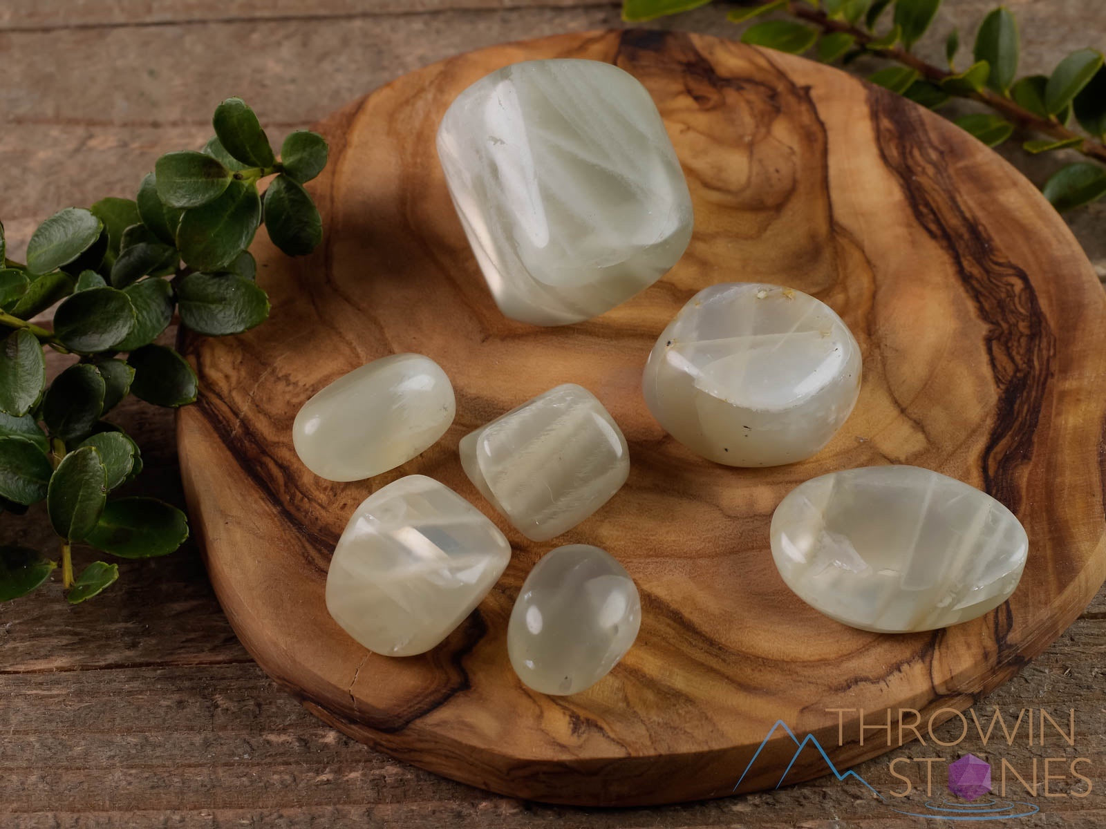 Natural Green Moonstone Tumbled Stones - Healing Crystals for Self Care, Meditation & Energy Balancing | Perfect for Home Decor, Jewelry Making & Spiritual Healing