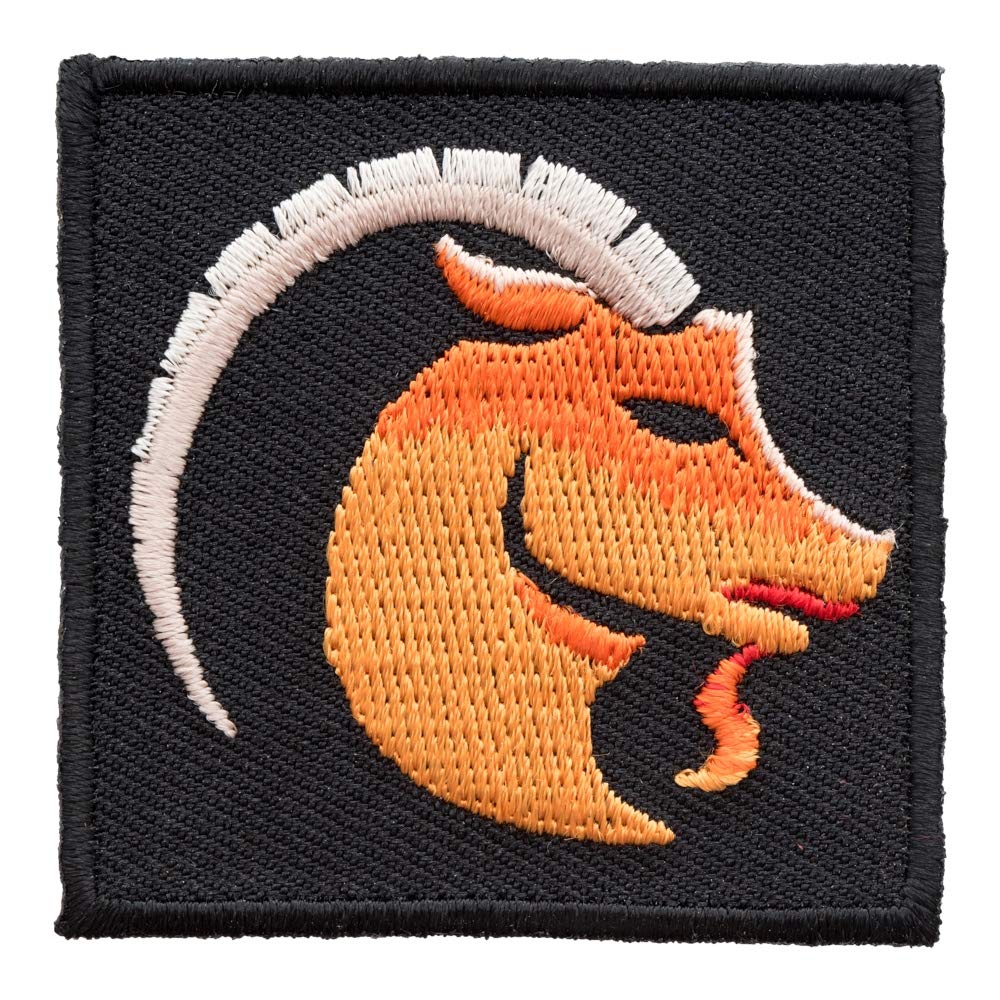 Zodiac Capricorn Orange Mountain Goat Embroidered Iron-On Patch - Horoscope Astrology Sign Badge for Jackets, Backpacks & DIY Crafts | Perfect for Bikers, Hikers & Outdoor Enthusiasts