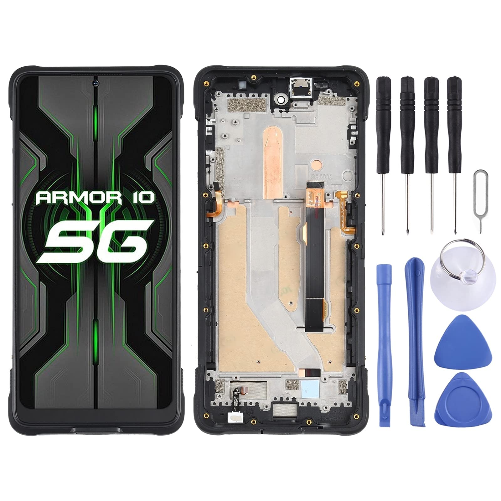 Ulefone Armor 10 LCD Screen and Digitizer Full Assembly Replacement Kit - High Quality Touch Screen Display Repair Part for Outdoor Adventure & Heavy Duty Use