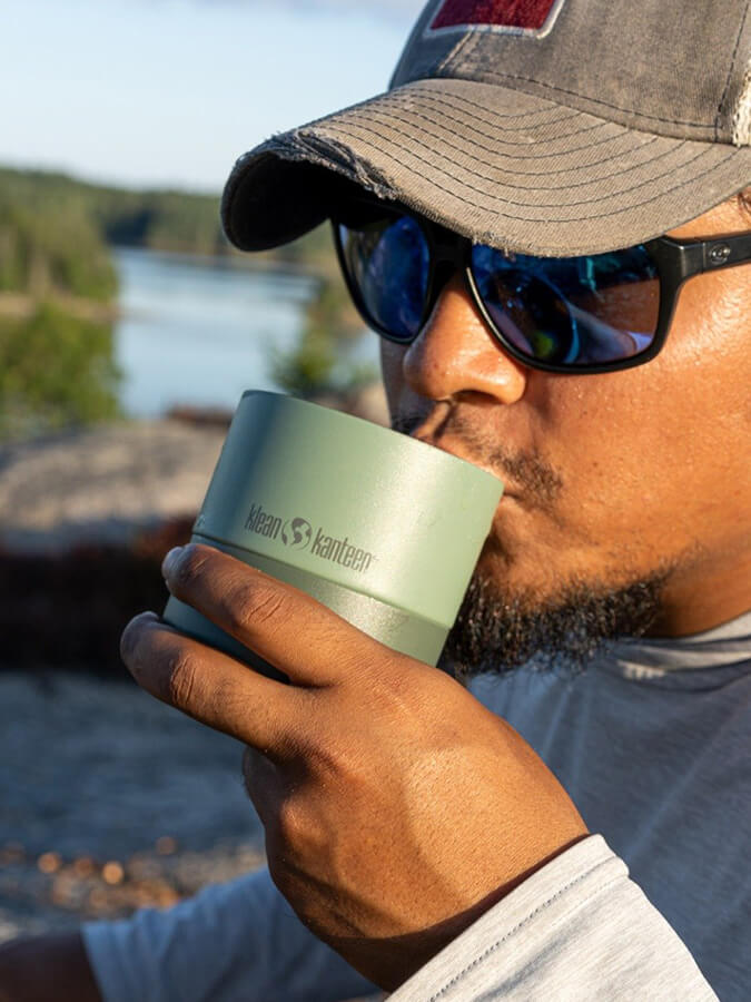 Klean Kanteen Rise Lowball Tumbler with Flip Lid - 10oz (280ml) Stainless Steel Insulated Cup for Coffee, Tea & Cold Drinks - Perfect for Home, Office & Travel