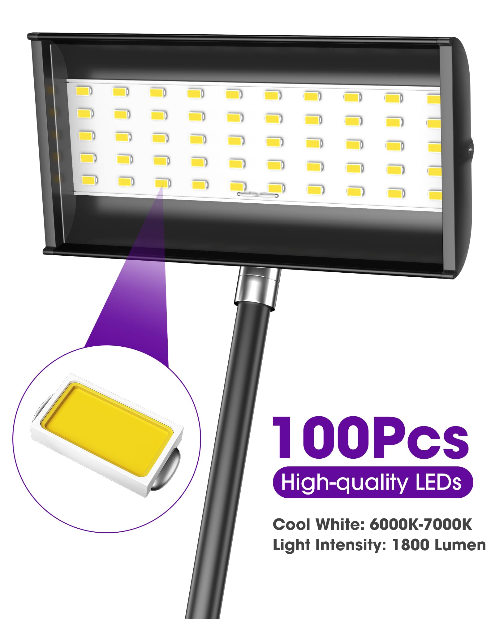 HitLights LED Trade Show Lighting Kit - Connectable Display & Exhibit Arm Lights with Clamps, Mounting Brackets, Power Cables (2-Pack, Black) | Perfect for Booth Displays, Retail Shelving & Museum Exhibits