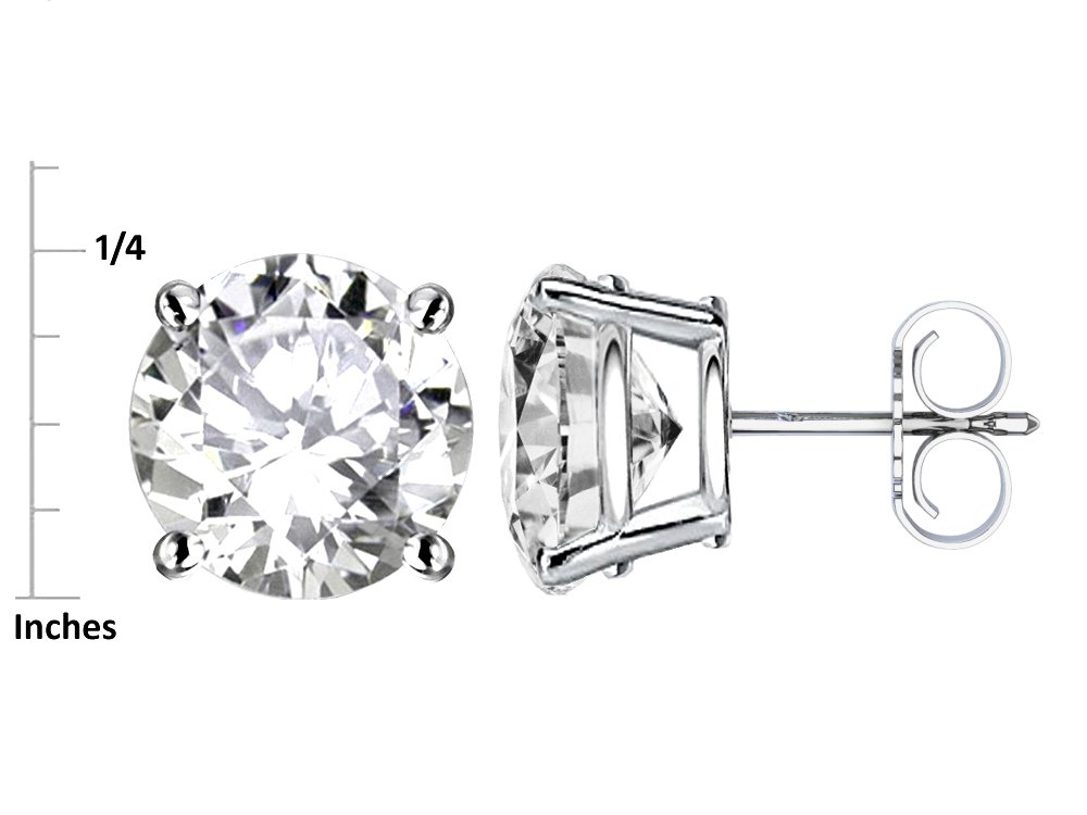 10K Gold or Sterling Silver 7mm Round Four Prong Stud Earrings | Classic Minimalist Jewelry for Women | Perfect for Everyday Wear, Gifts & Special Occasions