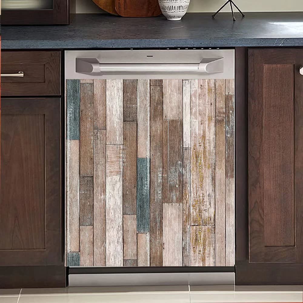 Rustic Wood Magnetic Sticker for Kitchen Door - 23