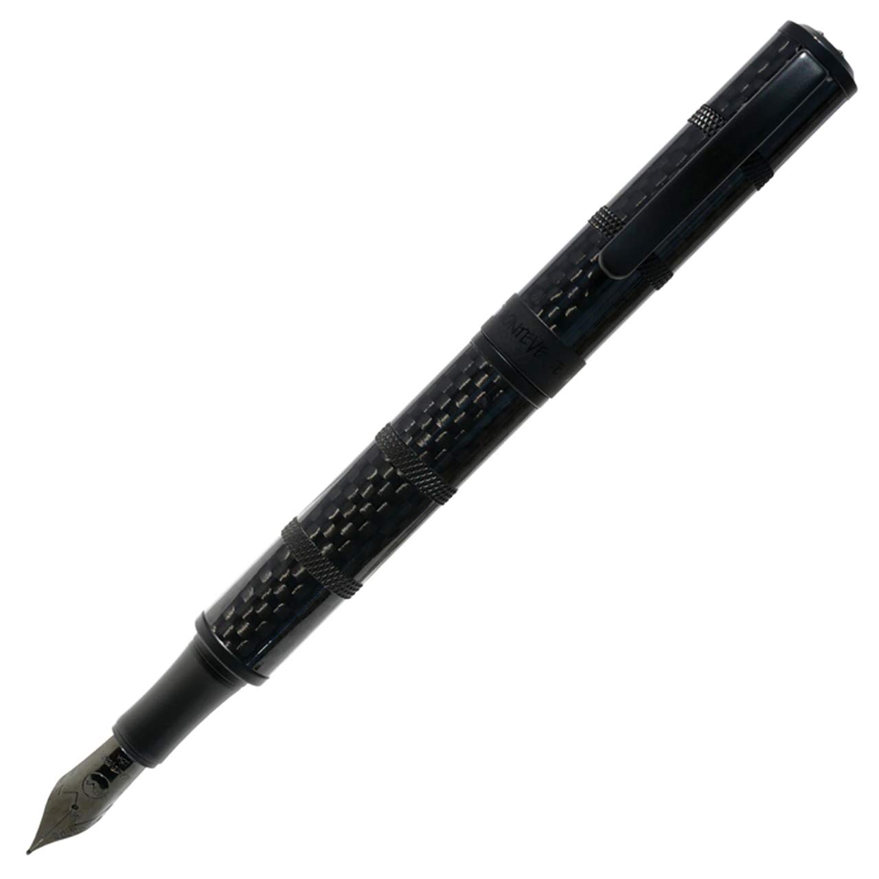 Monteverde USA Regatta Sport Full Carbon Fountain Pen - Black, Extra Fine Nib, Carbon Fiber & Gunmetal, Refillable Luxury Pen | Premium Gift for Writers, Professionals & Collectors | Ideal for Office, Business Meetings & Signature Signing