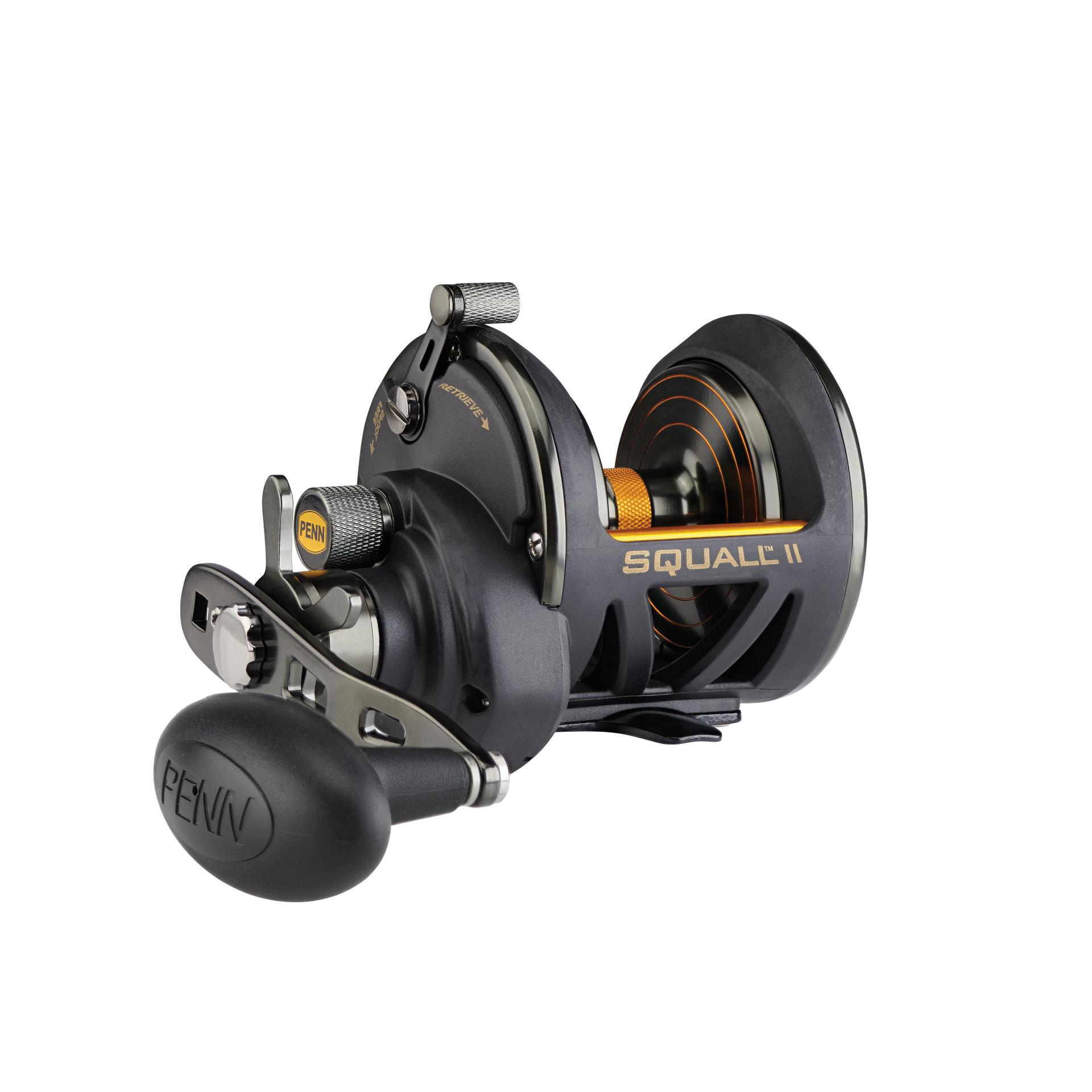 Squall® II Star Drag Conventional Fishing Reel - Saltwater & Freshwater Spinning Reel for Surf Casting, Trolling, and Offshore Fishing