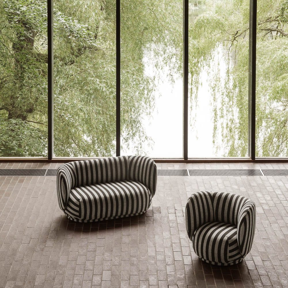 FERM LIVING Rico 2-Seater Sofa in Louisiana Fabric - Modern Comfort for Living Room & Lounge Areas