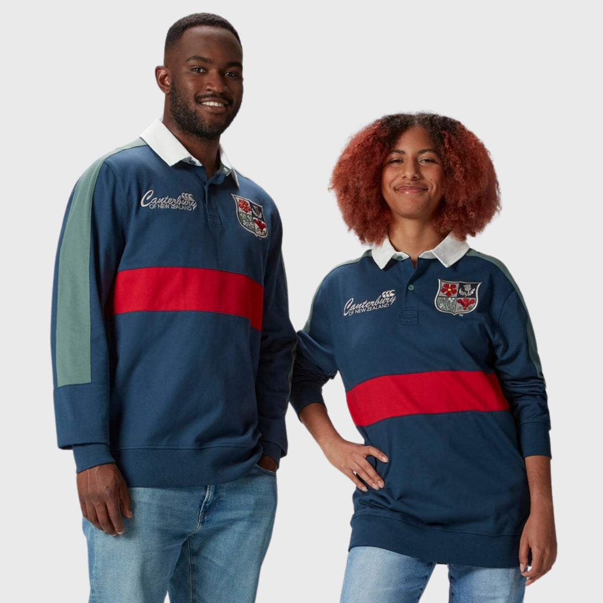 Canterbury British & Irish Lions Heritage Long Sleeve Rugby Shirt - Navy Blue - Official Licensed Rugby Jersey for Men - Perfect for Match Days, Training & Fan Support