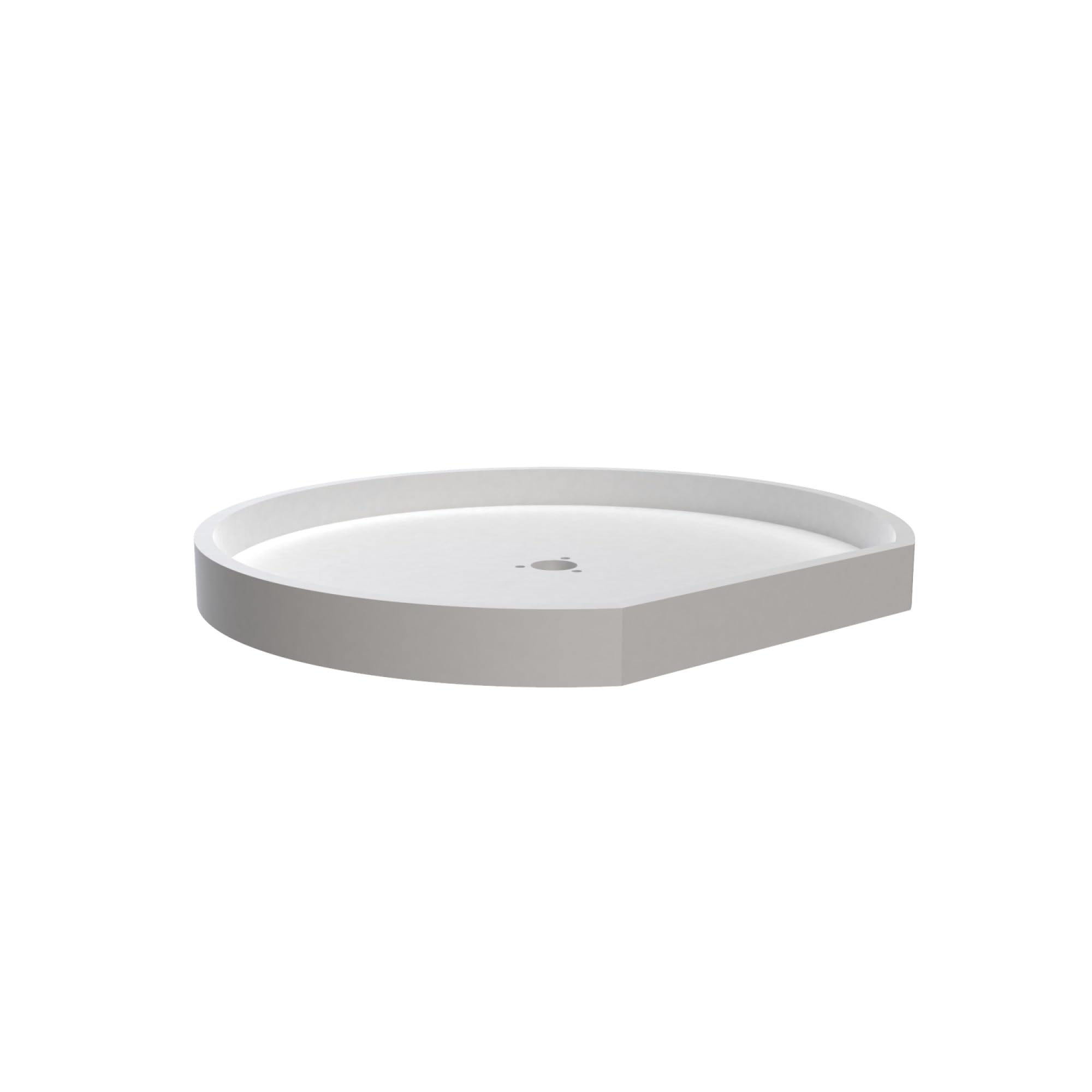 REV-A-SHELF Polymer D-Shaped Lazy Susan Shelf - 360° Rotating Organizer for Corner Wall Cabinets - Perfect for Kitchen, Pantry & Bathroom Storage Solutions
