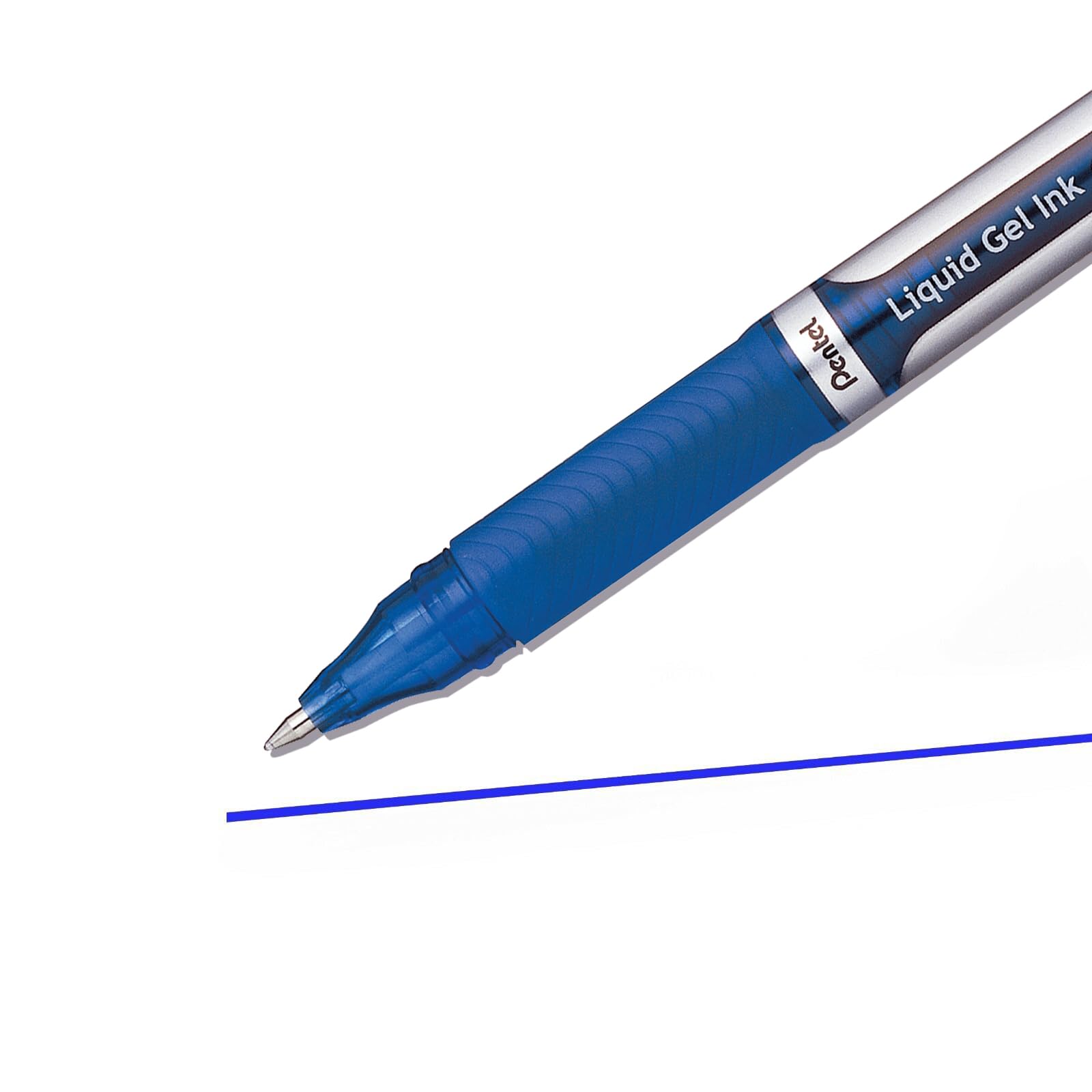 Pentel EnerGel Gel Ink Pens - 12 Pack Medium Point (0.7mm) Metal Tip Blue Ink Pens (BL57-C) - Smooth Writing for Office, School & Note Taking
