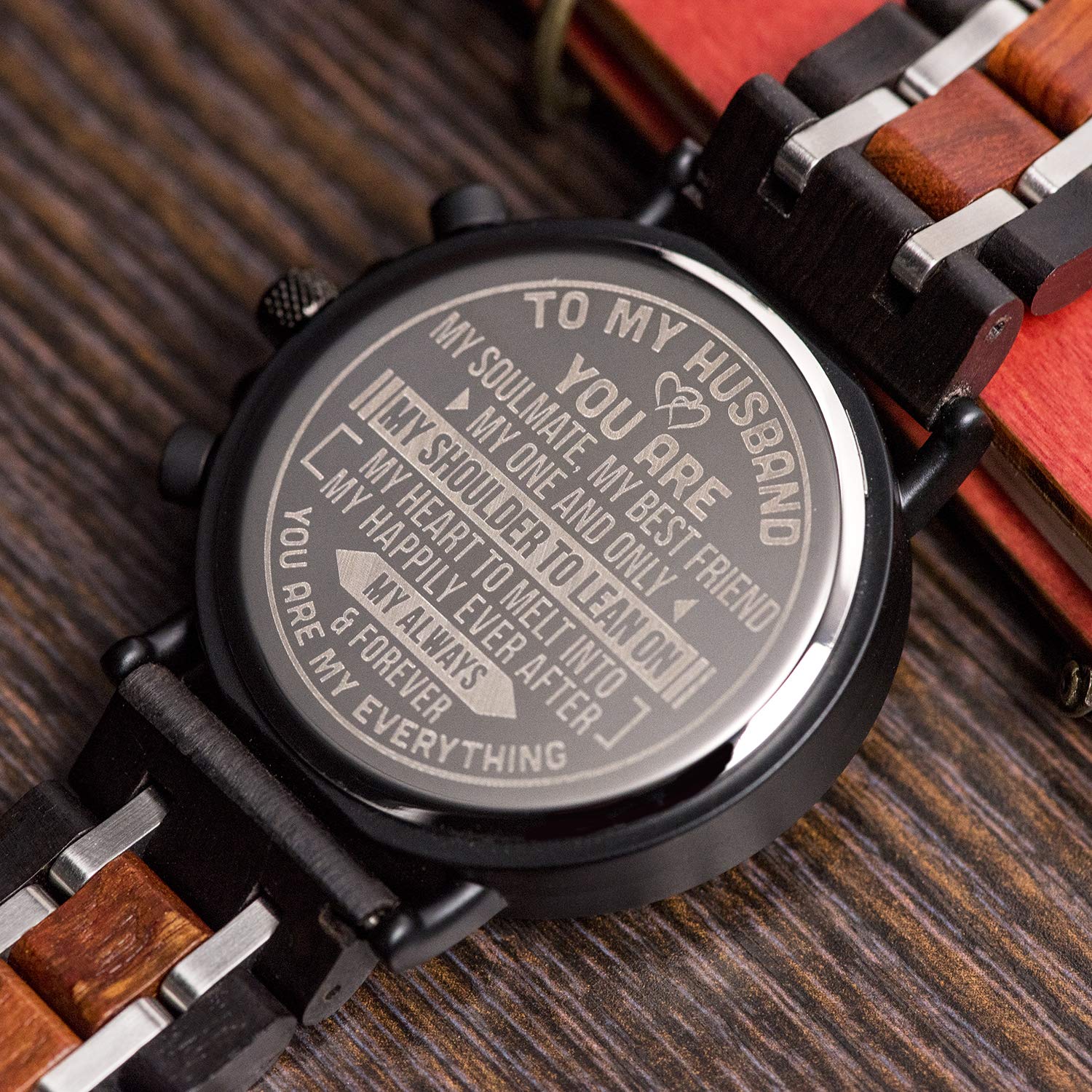 Personalized Engraved Wooden Watch for Men - Custom Name & Date Wood Watch Gift for Husband, Boyfriend - Birthday, Anniversary, Valentine's Day Present - Perfect for Casual Wear, Outdoor Activities & Special Occasions