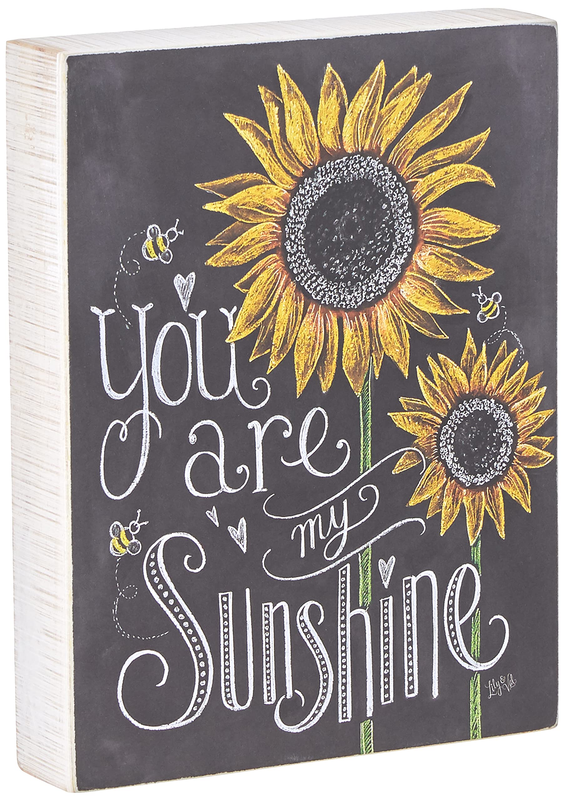 Primitives by Kathy Chalk Sign - Sunflowers 'You Are My Sunshine' (26853) Rustic Farmhouse Decor for Bedroom, Living Room & Nursery - Perfect Gift for Mother's Day & Housewarming