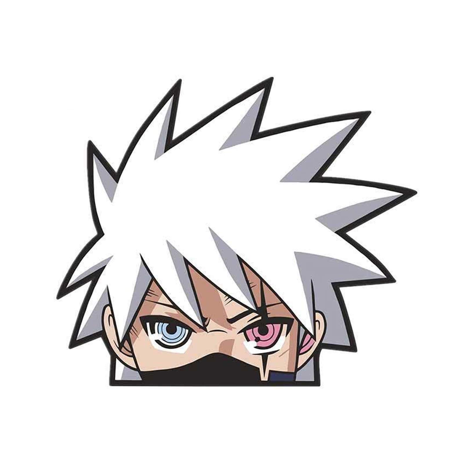 Cool Racing Car Stickers - Naruto Peeker Vinyl Decals 13x11cm for Windows & Bumpers | Anime Car Accessories for Fans