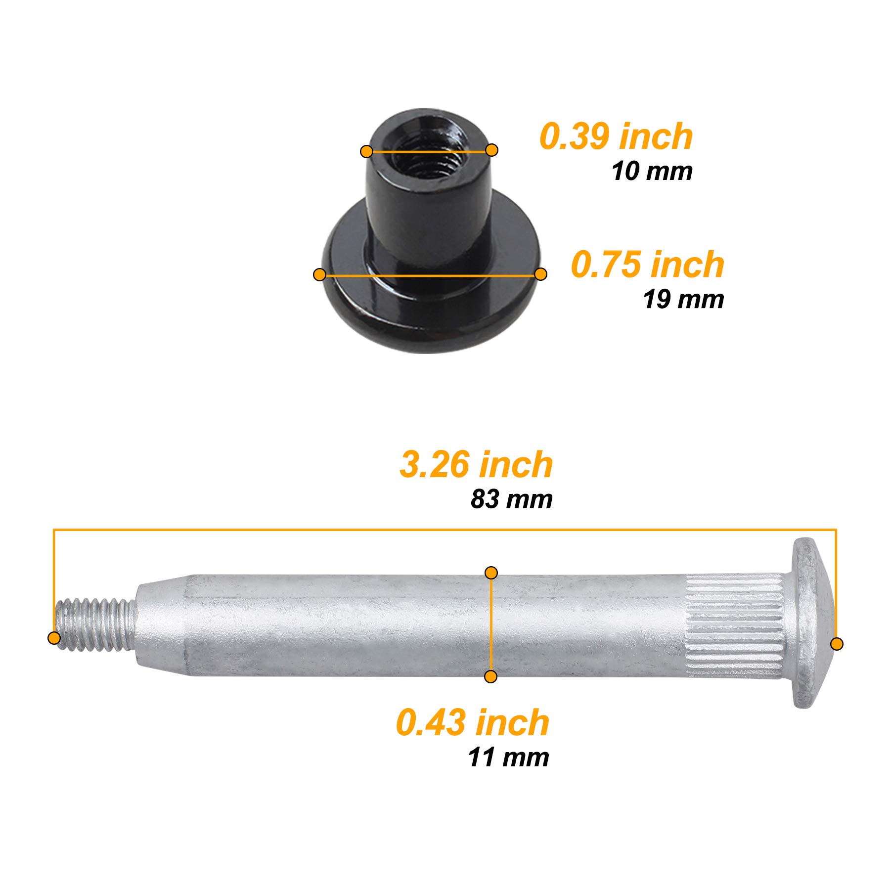 NDRUSH Door Hinge Pin Repair Kit - Anti-Rust Hinge Lock Nuts - Compatible with 2007-2018 Jeep Wrangler JK & JL - Fix Squeaky, Loose Doors for Off-Road Adventures & Daily Driving