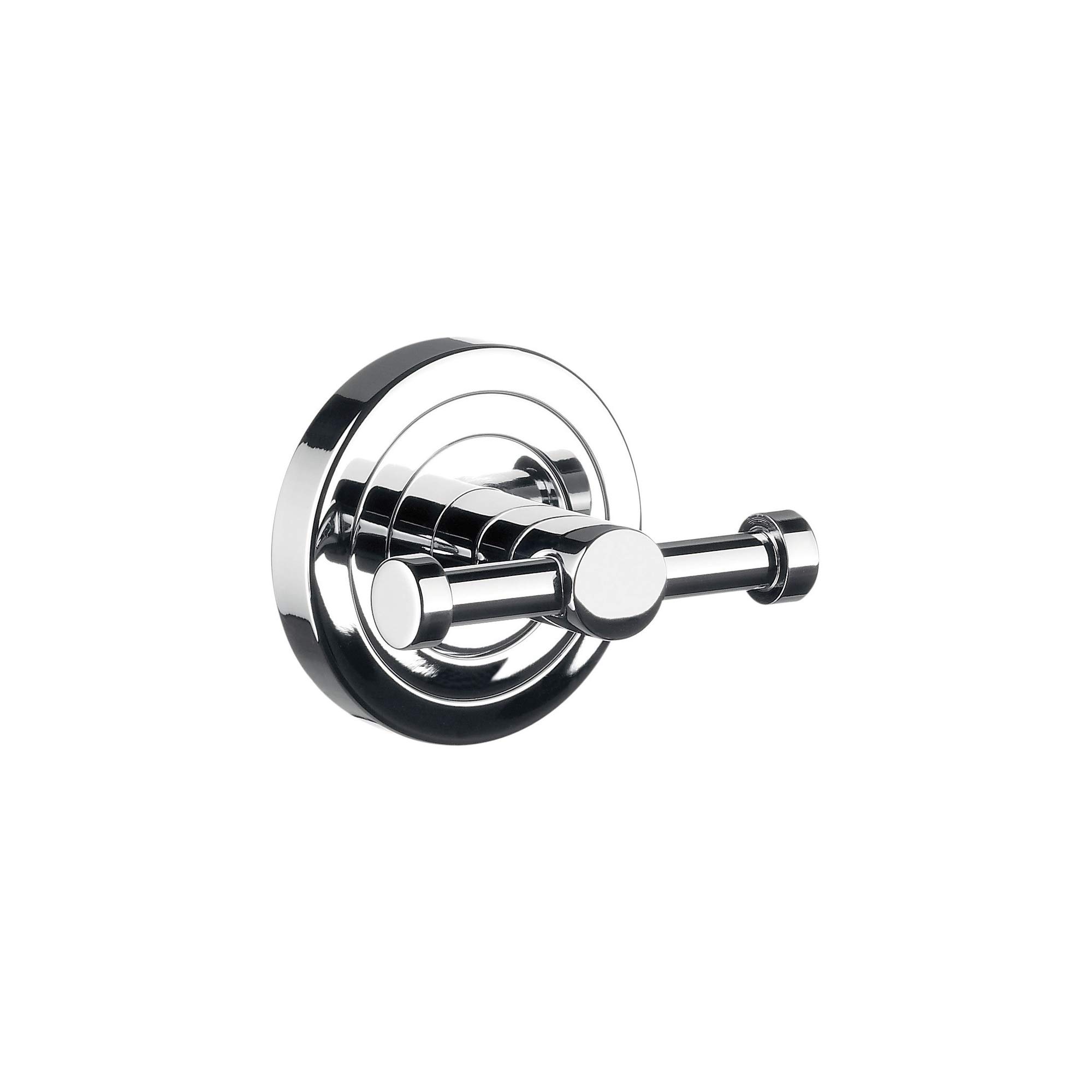 Polished Chrome Double Bathroom Hook - Polo 0775.001.02 - Rust-Resistant Heavy Duty Towel Rack for Bathroom, Shower, Spa & Gym Organization