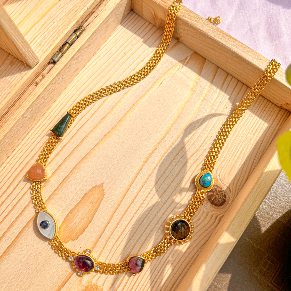 Heal and Shine Layering Necklaces Set - Dainty Gold & Silver Stackable Pendant Necklaces for Women - Perfect for Everyday Wear, Layered Look, and Gift Giving