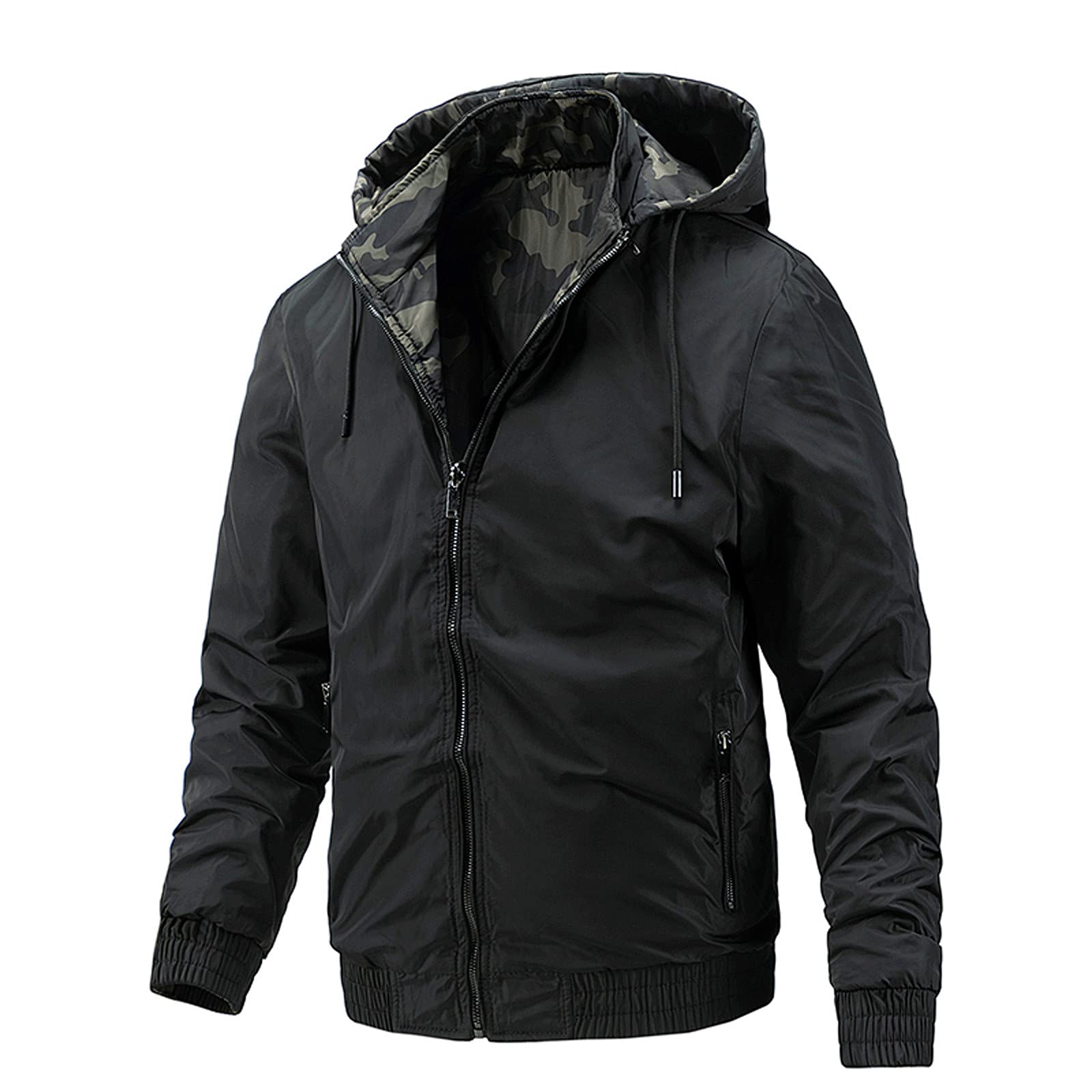 Men's Warm Anorak Jacket - Insulated Winter Coat with Dual Pockets for Casual Autumn & Winter Wear - Perfect for Outdoor Activities, Hiking, and Daily Commute
