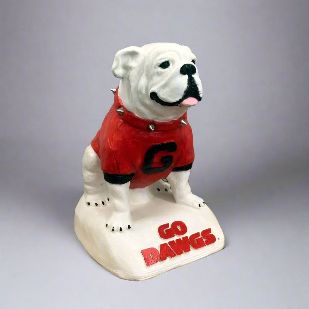 Georgia Bulldogs UGA Mascot Bronze Table Top Figurine - College Football Decor for Office Desk, Home, and Game Room