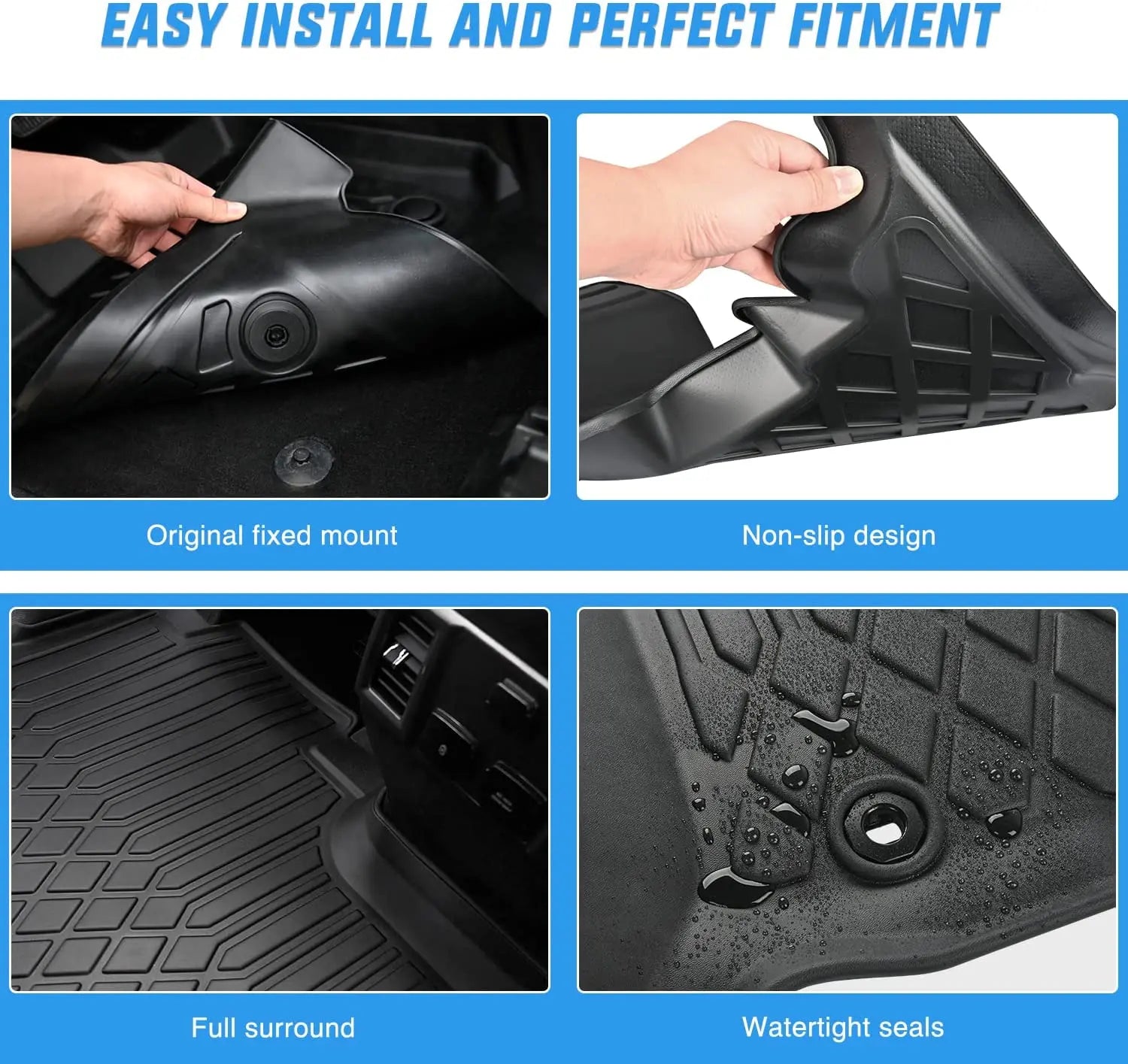 Chevy Trax & Buick Encore All-Weather TPE Floor Mats (2013-2023 Models) - Custom Fit Car Floor Liners for Protection Against Dirt, Mud & Spills - Perfect for Daily Commute, Road Trips & Off-Road Adventures