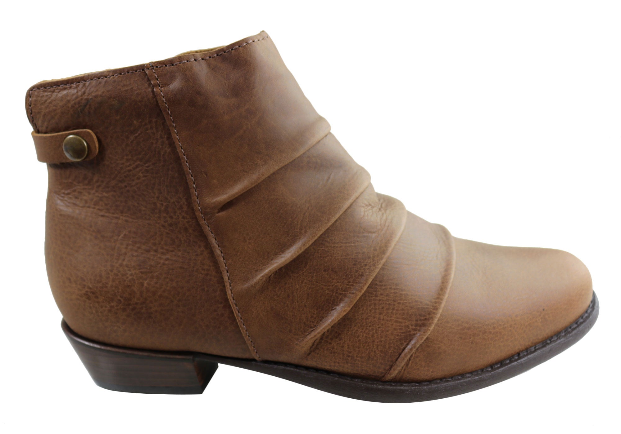 Andacco Avenue Women's Genuine Leather Comfortable Ankle Boots - Made in Brazil - Stylish & Durable for Work, Casual Wear & Outdoor Activities