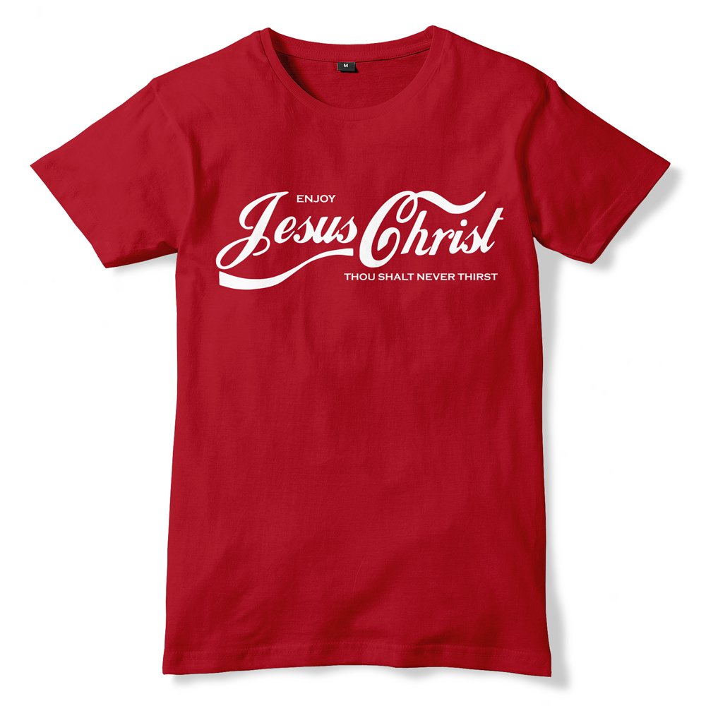Jesus Christ Drink T-Shirt for Men - Religious Christian Graphic Tee - Casual Wear for Church, Bible Study & Everyday Faith Expression