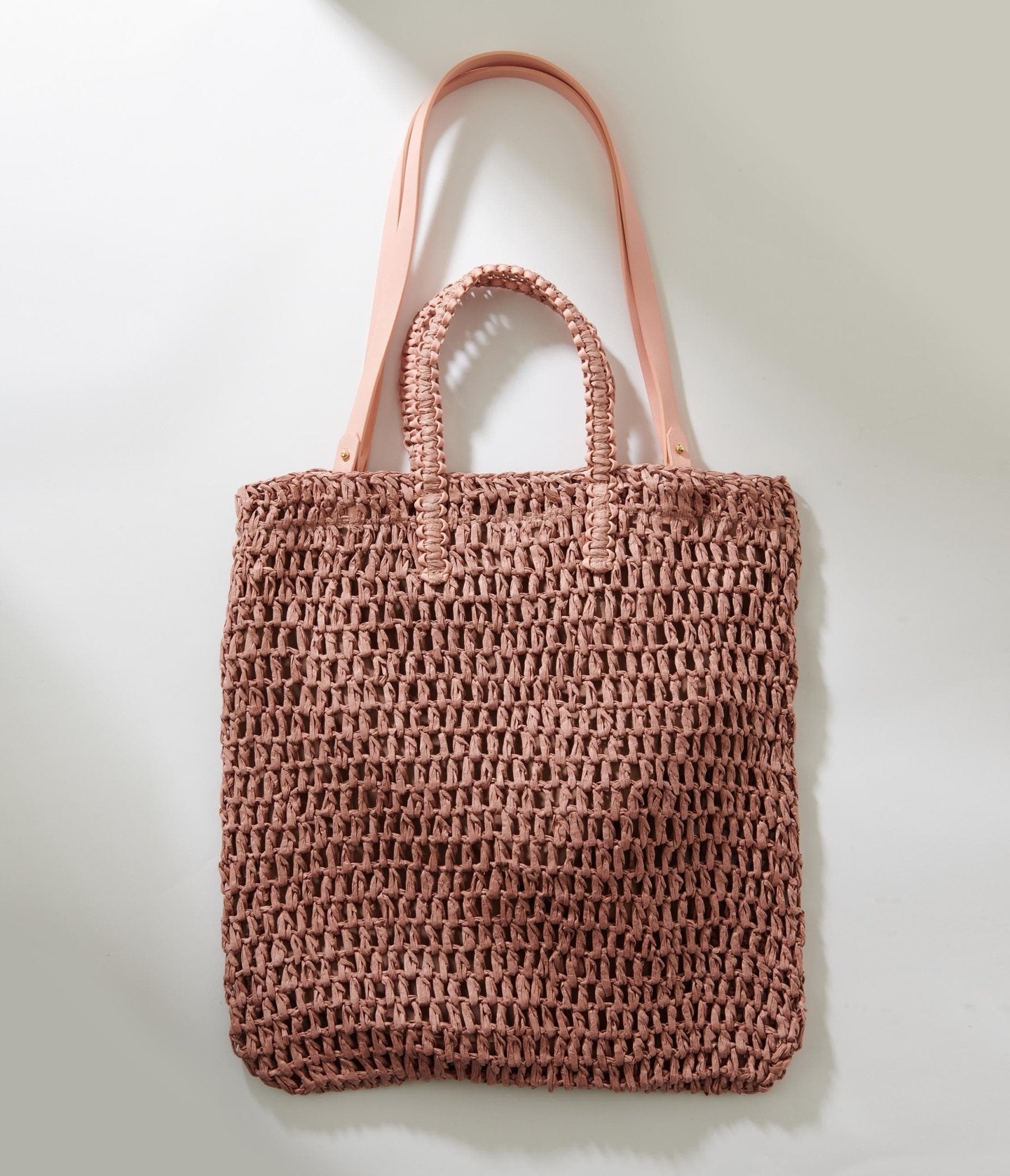 Stylish Mauve Pink Straw Tote Bag for Women - Summer Beach Bag, Picnic, Shopping & Daily Use
